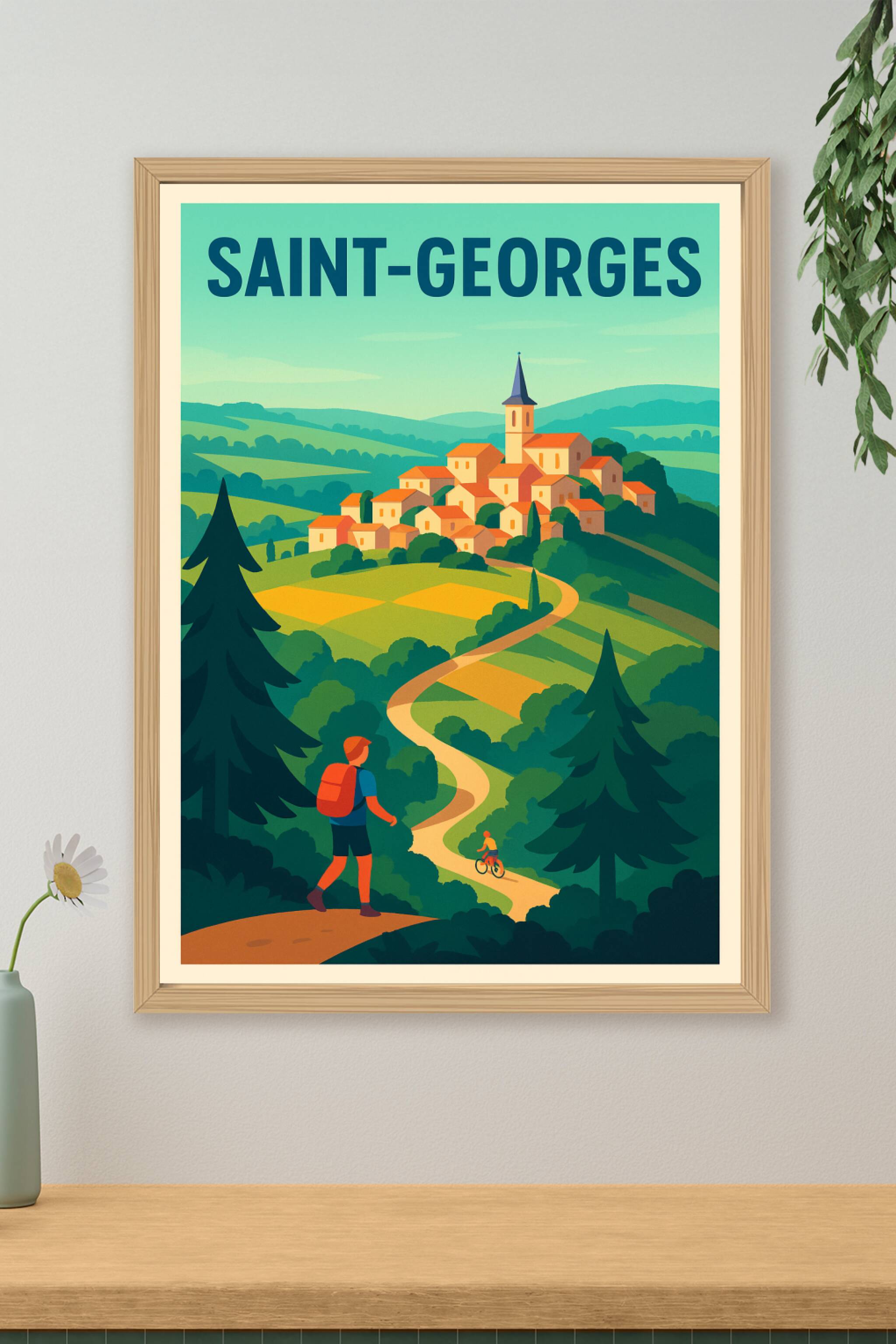 Affiche de Saint-Georges - Invitation à la promenade bucolique