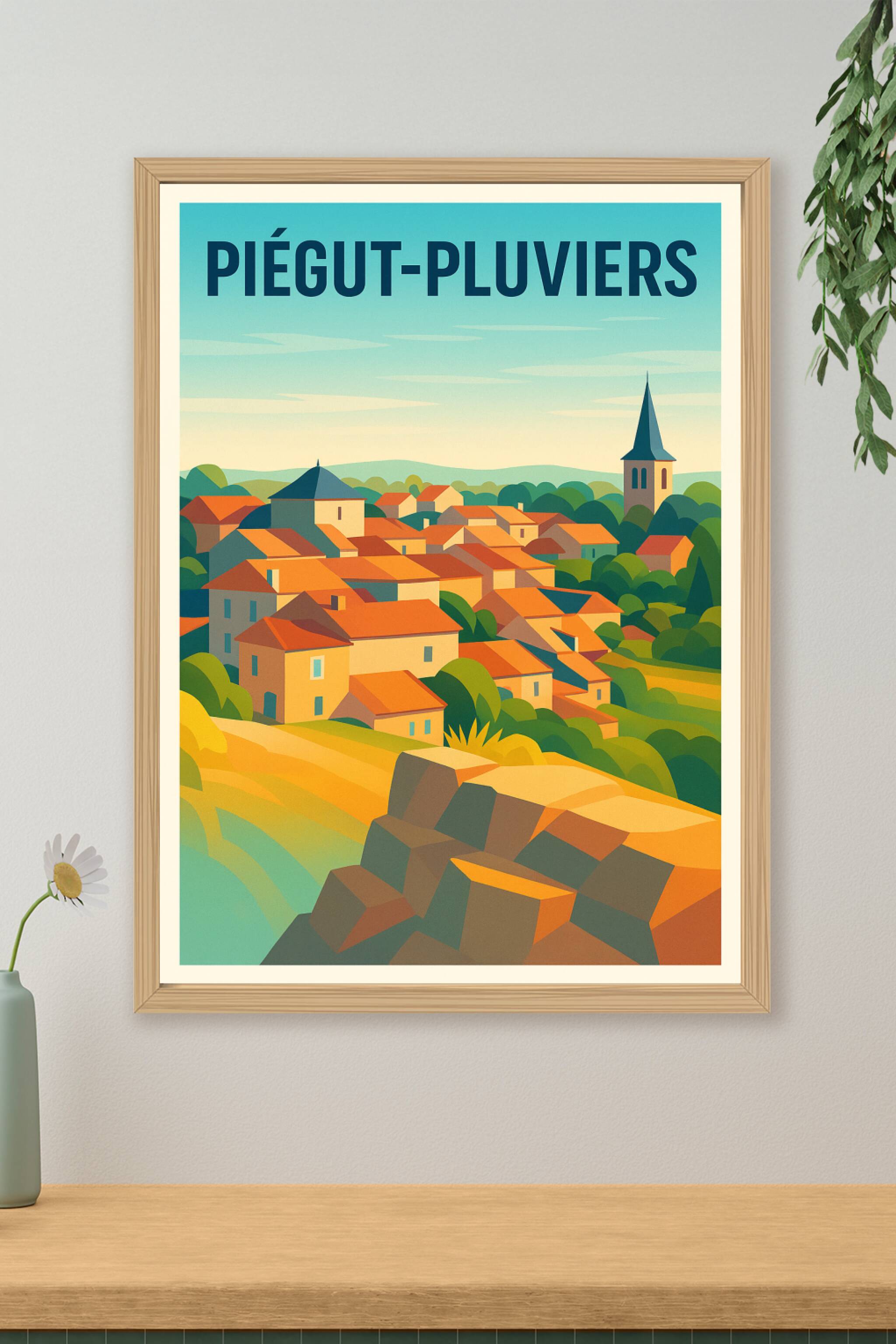 Affiche de Piégut-Pluviers - Charme et Sérénité en Dordogne