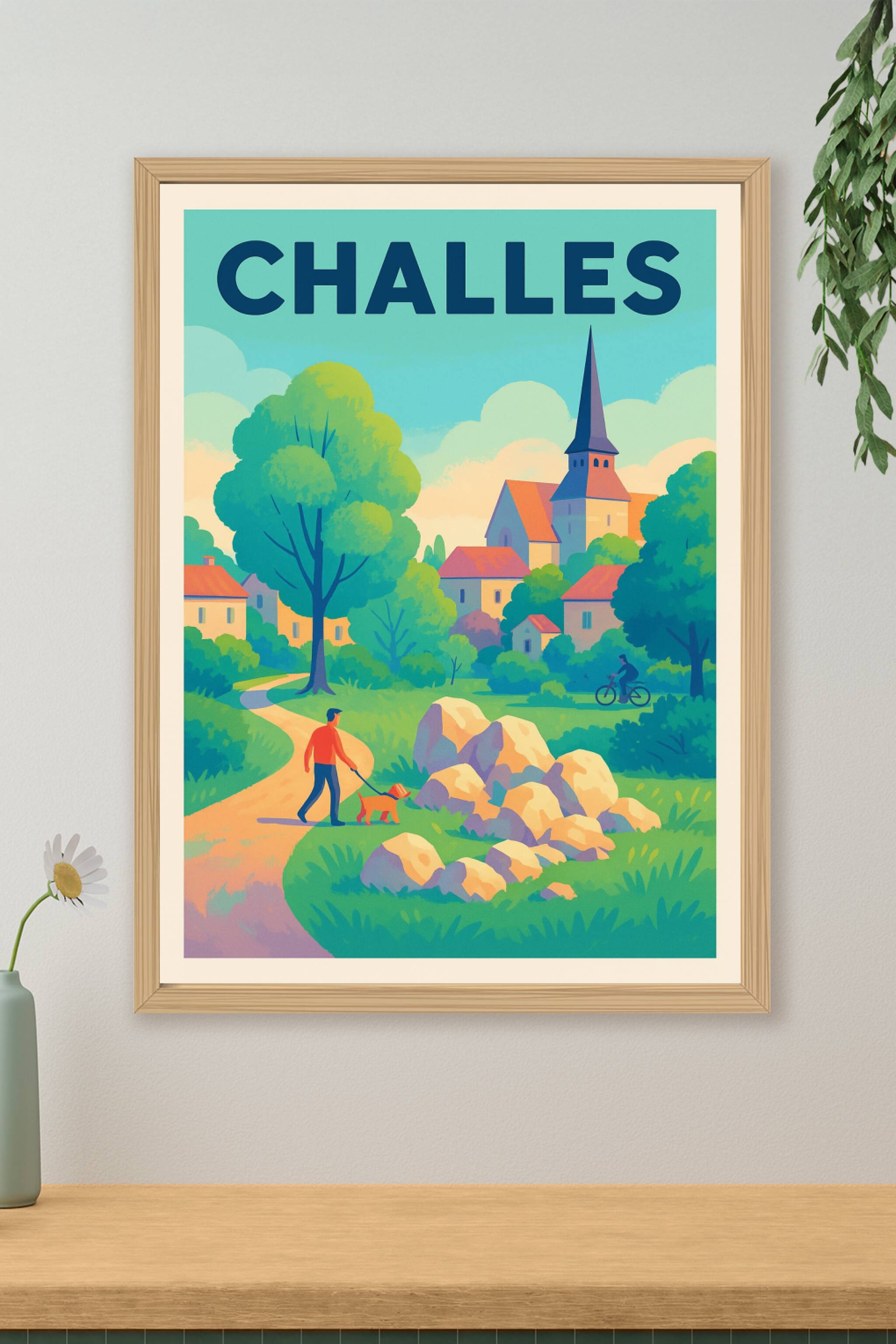 Affiche de Challes - Promenade paisible au cœur du village