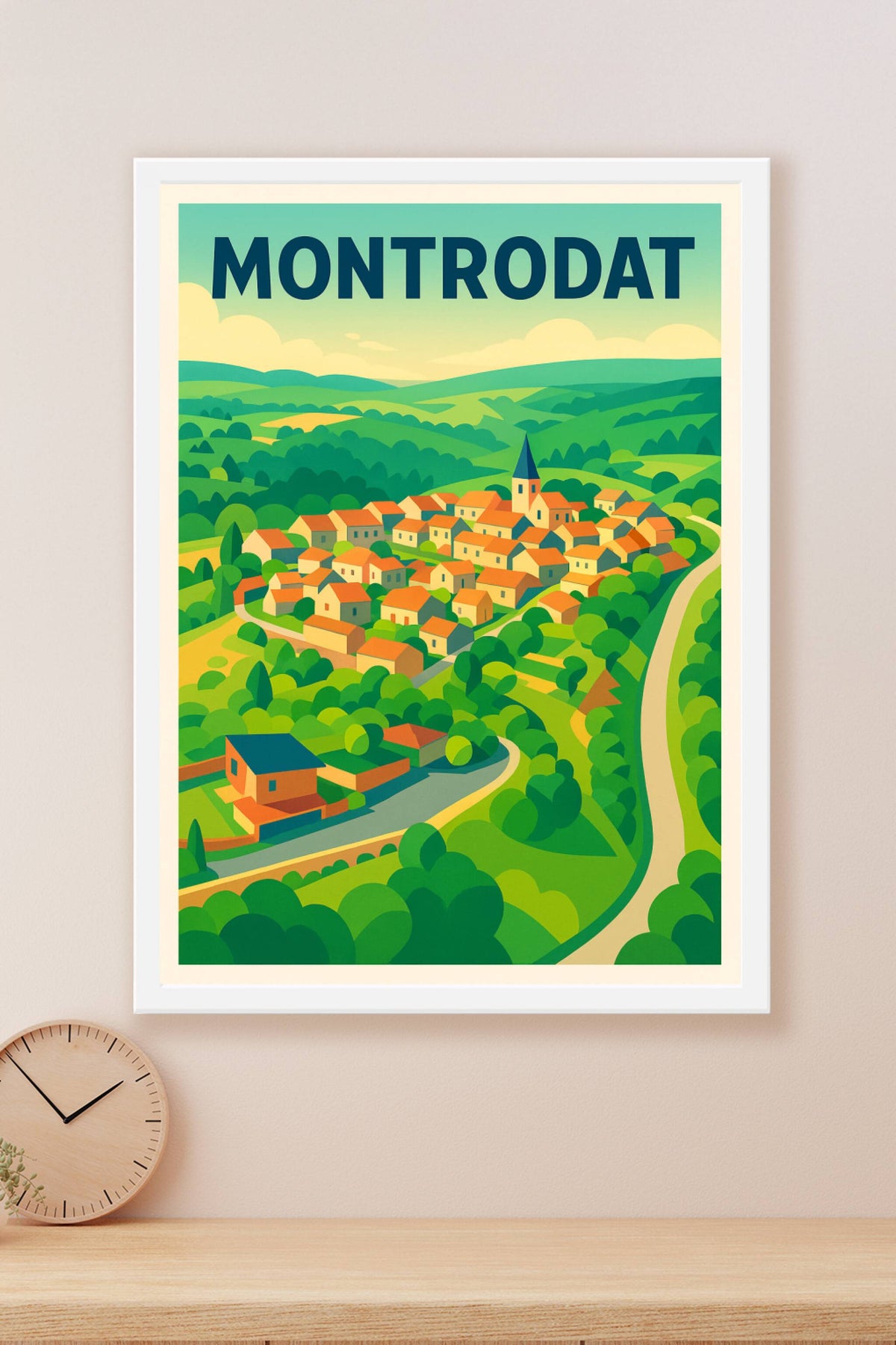 Affiche de Montrodat - Village pittoresque au cœur de la nature