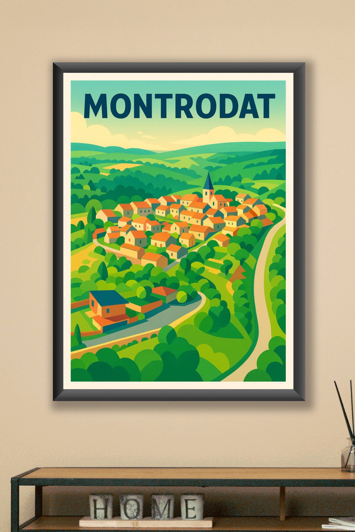 Affiche de Montrodat - Village pittoresque au cœur de la nature