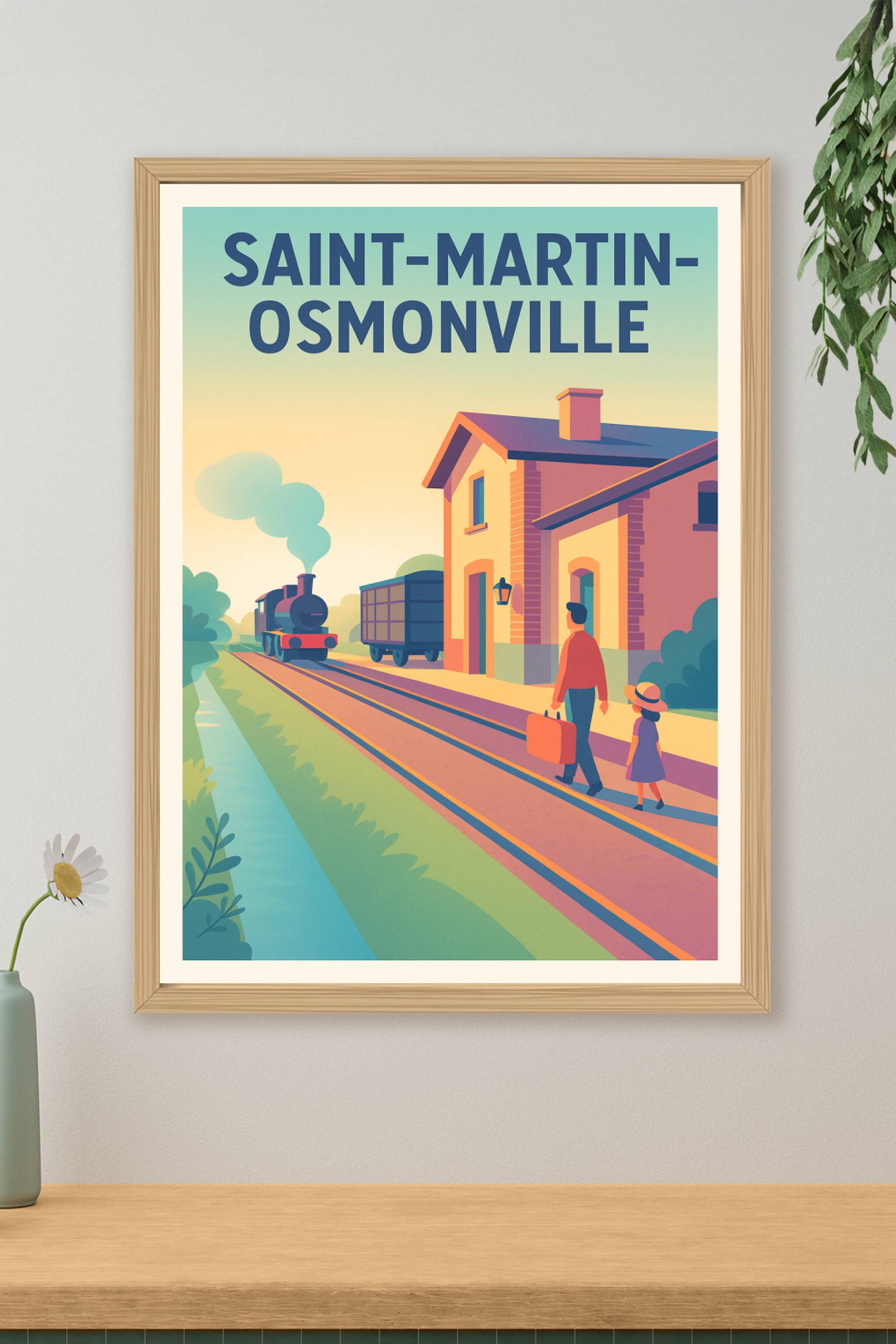 Affiche de Saint-Martin-Osmonville - Voyage nostalgique à la gare
