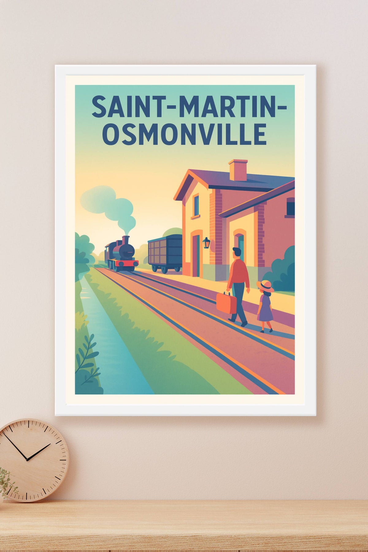 Affiche de Saint-Martin-Osmonville - Voyage nostalgique à la gare