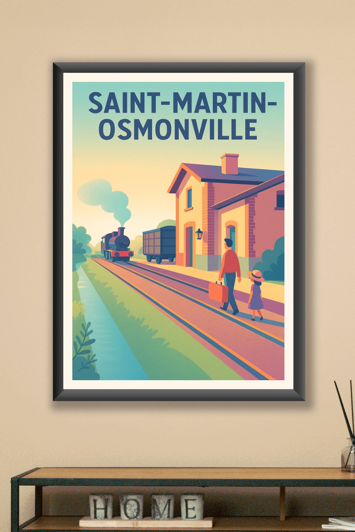 Affiche de Saint-Martin-Osmonville - Voyage nostalgique à la gare