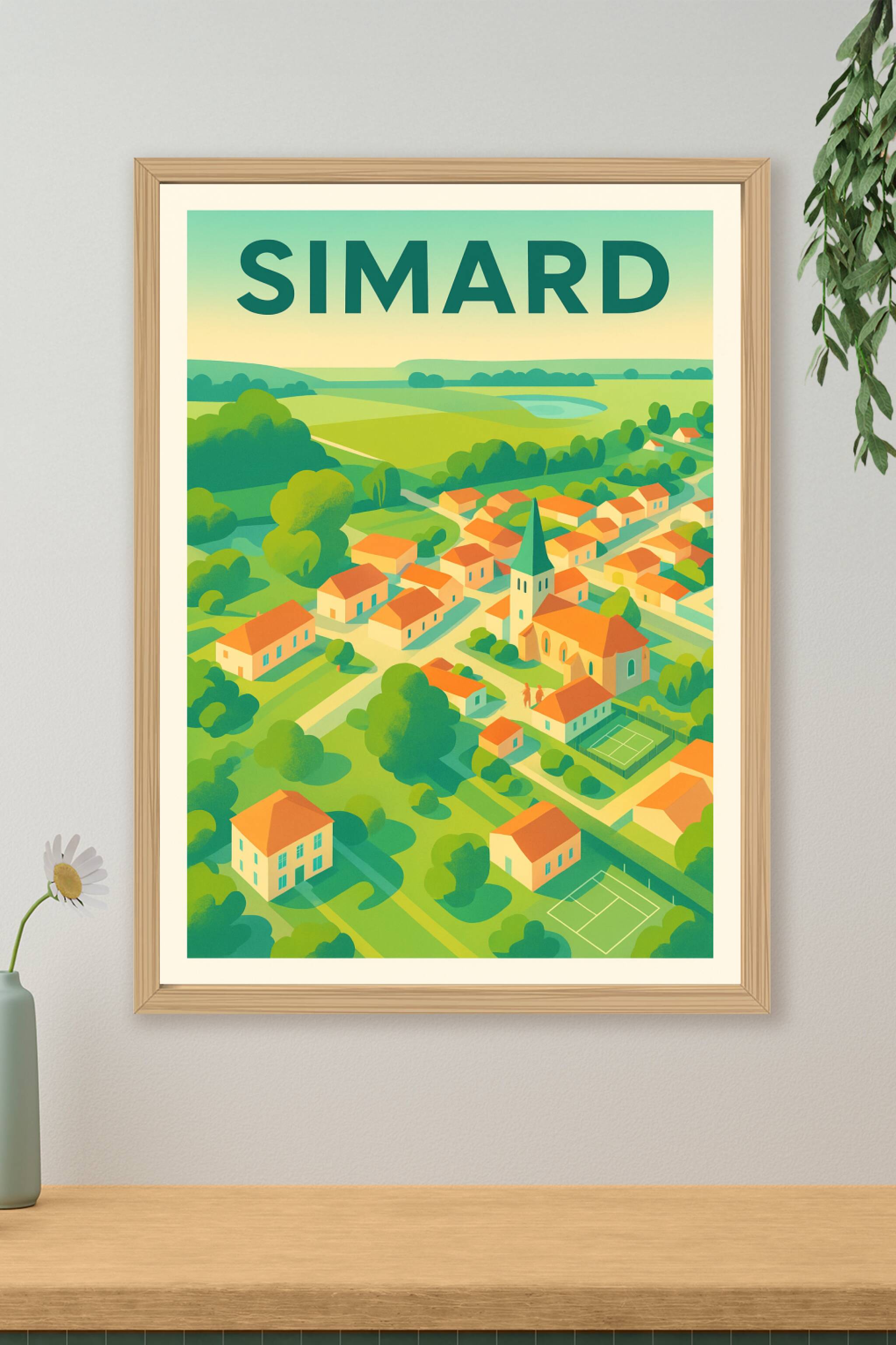 Affiche de Simard - Charme bucolique et douceur de village