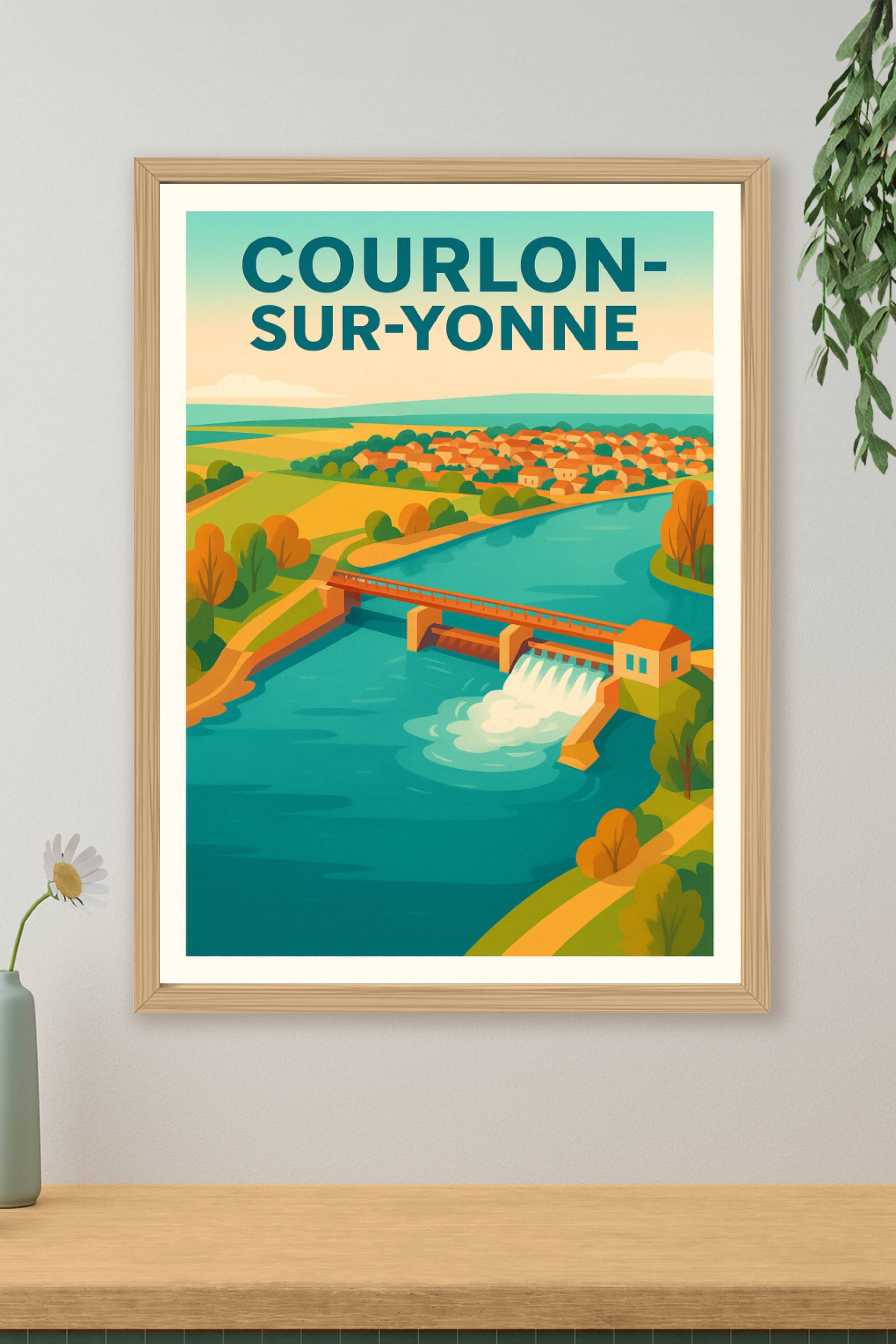 Affiche de Courlon-sur-Yonne - Harmonie Bucolique au Fil de l'Eau