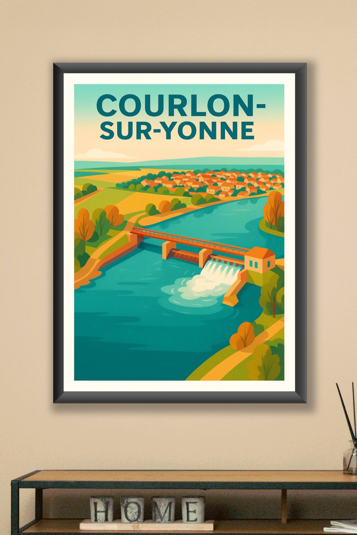 Affiche de Courlon-sur-Yonne - Harmonie Bucolique au Fil de l'Eau