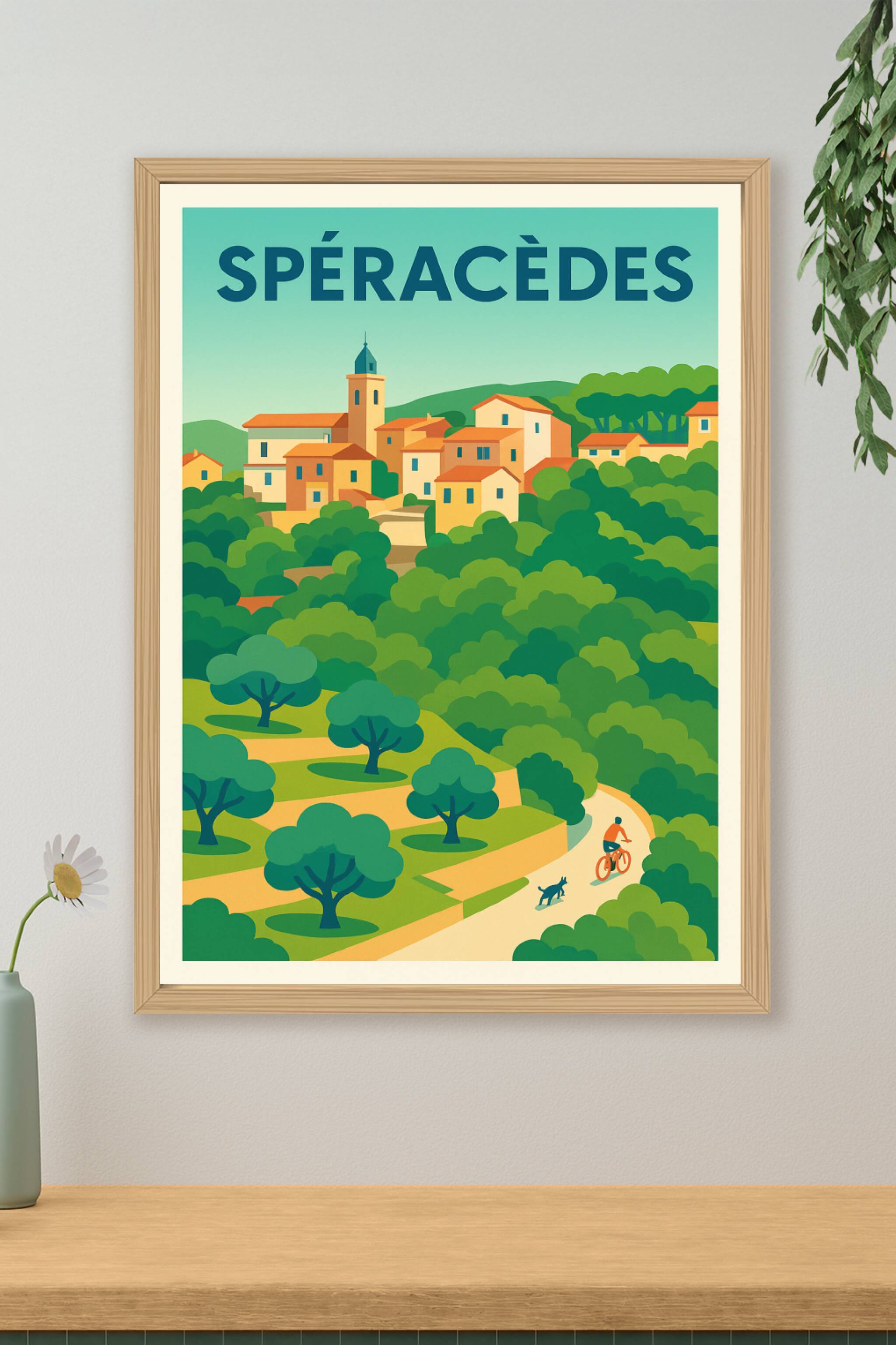 Affiche de Spéracèdes - L'élégance paisible de la campagne provençale