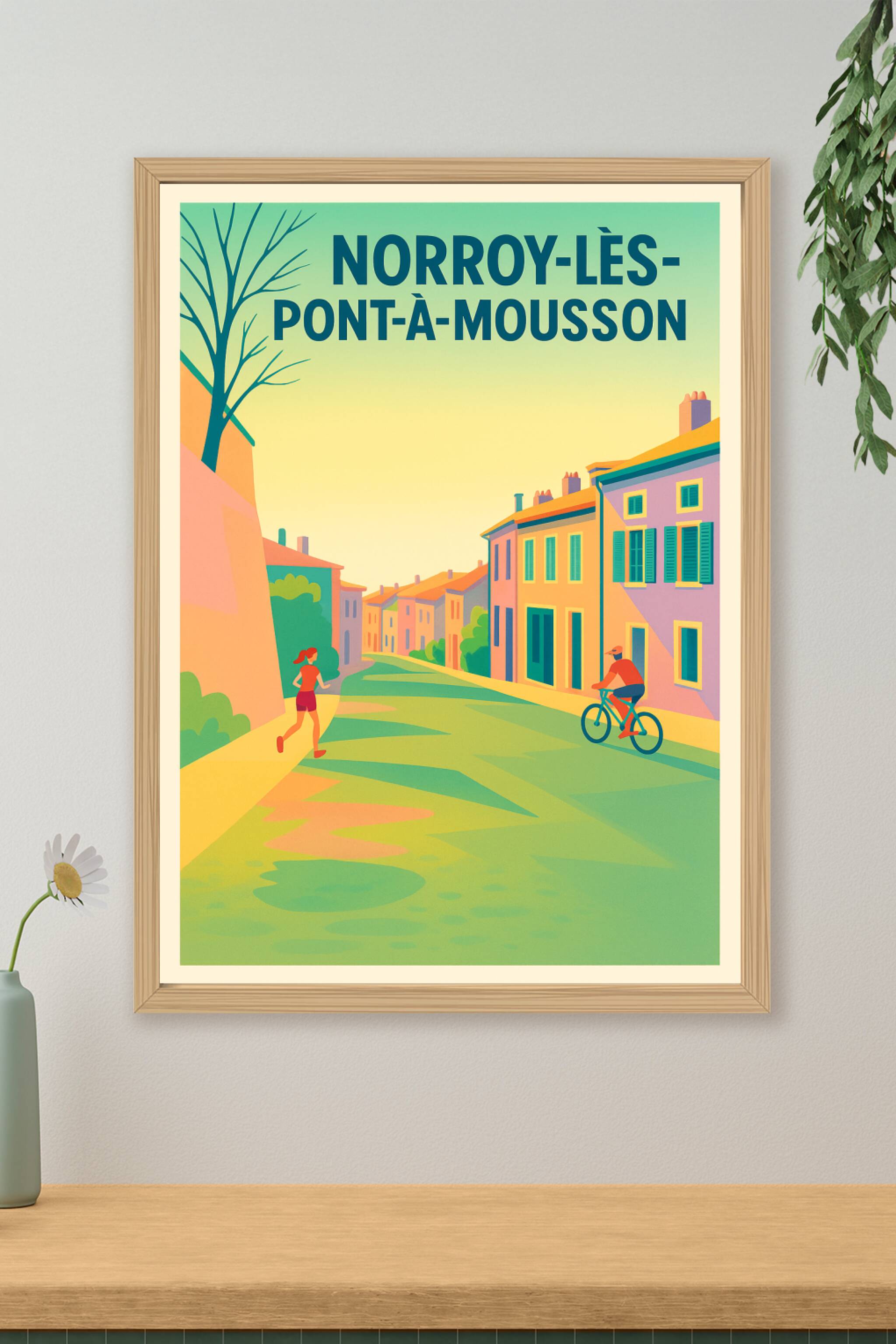 Affiche de Norroy-lès-Pont-à-Mousson - Une balade paisible en couleurs douces