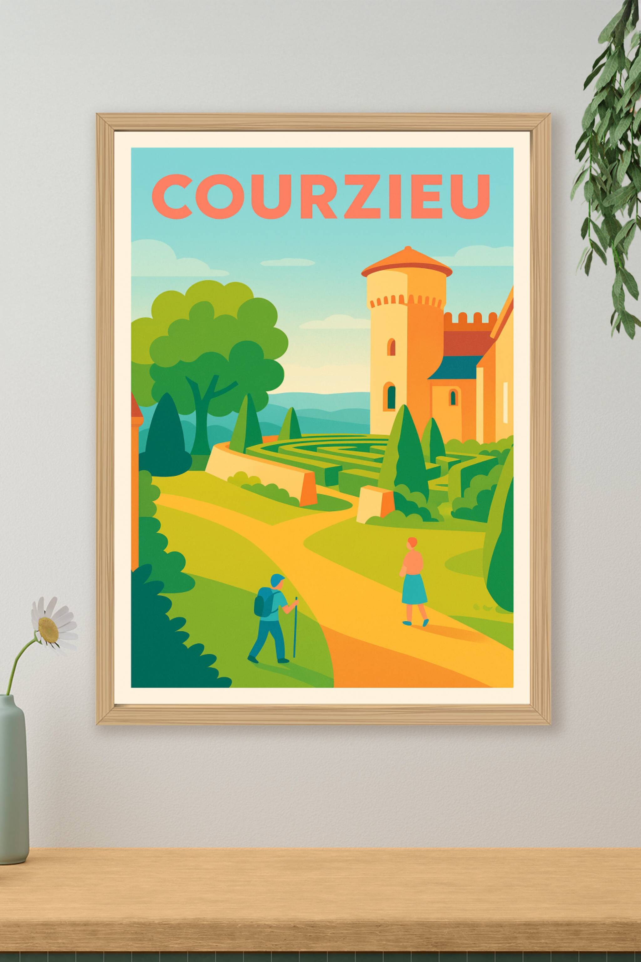 Affiche de Courzieu - Promenade au cœur du patrimoine naturel et historique