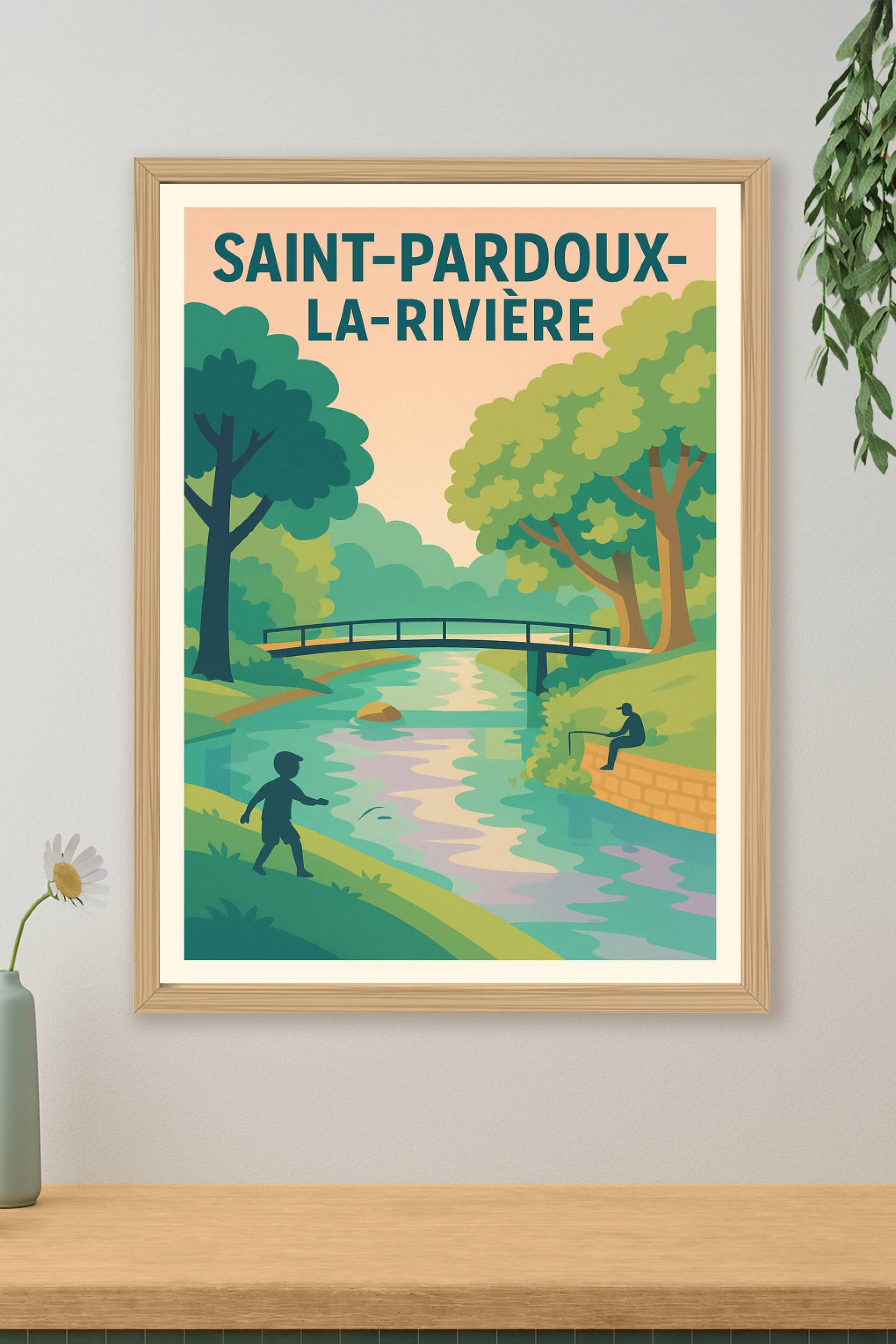 Affiche de Saint-Pardoux-la-Rivière - Sérénité au fil de l'eau