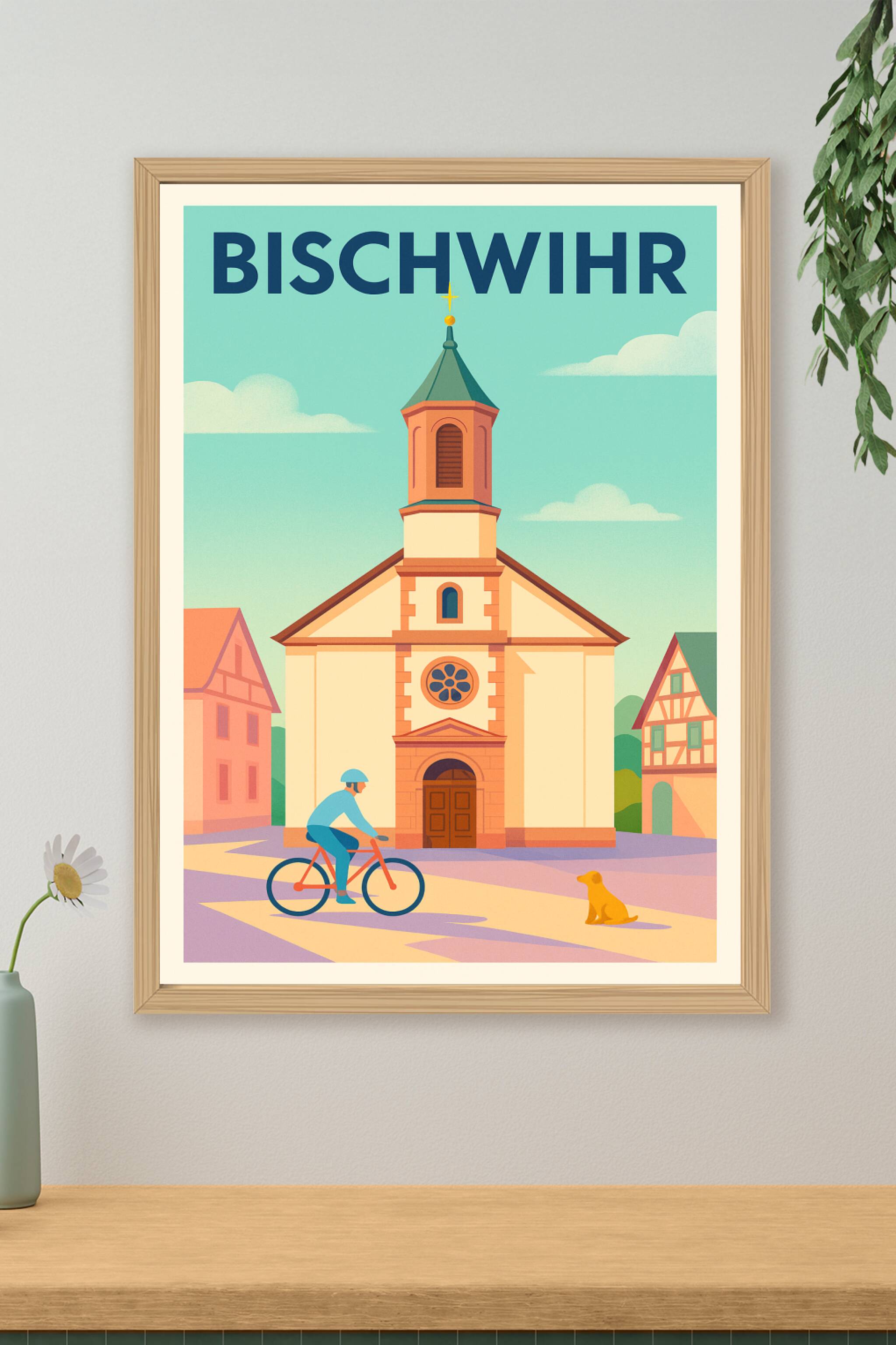 Affiche de Bischwihr - L'authenticité alsacienne au cœur du village