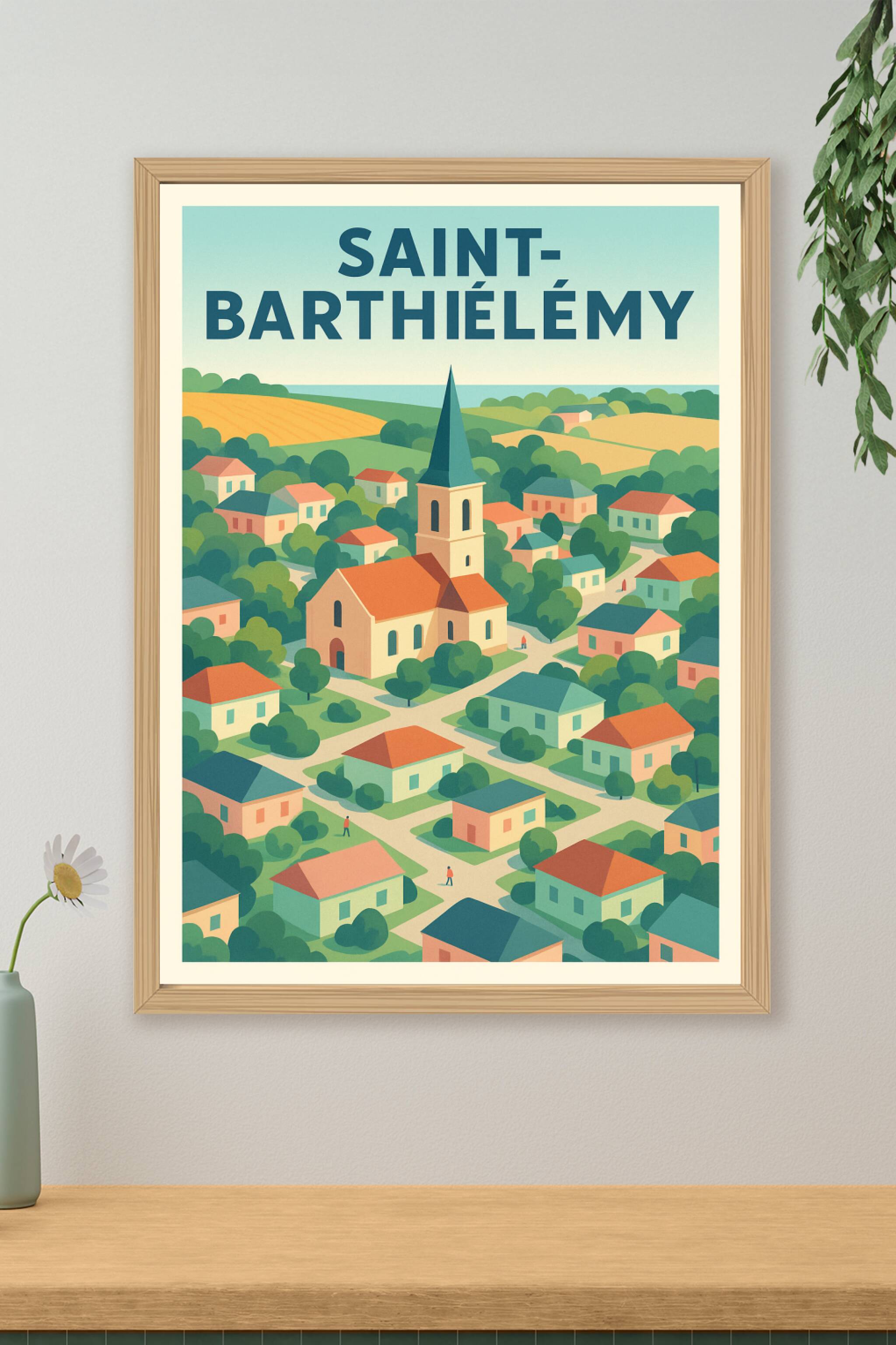 Affiche de Saint-Barthélemy - Charme bucolique et douceur de vivre