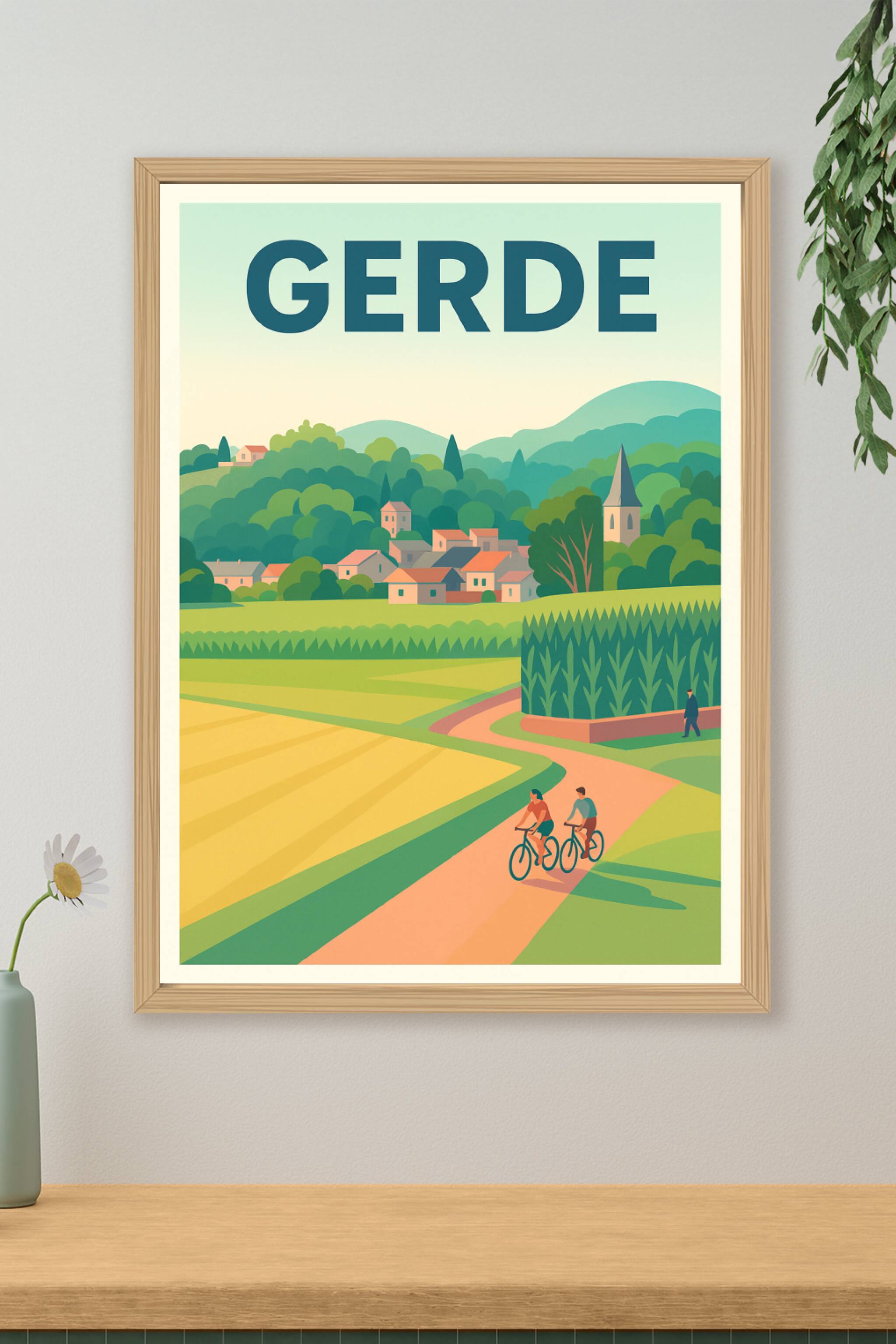 Affiche de Gerde - Évasion champêtre et douceur de vivre
