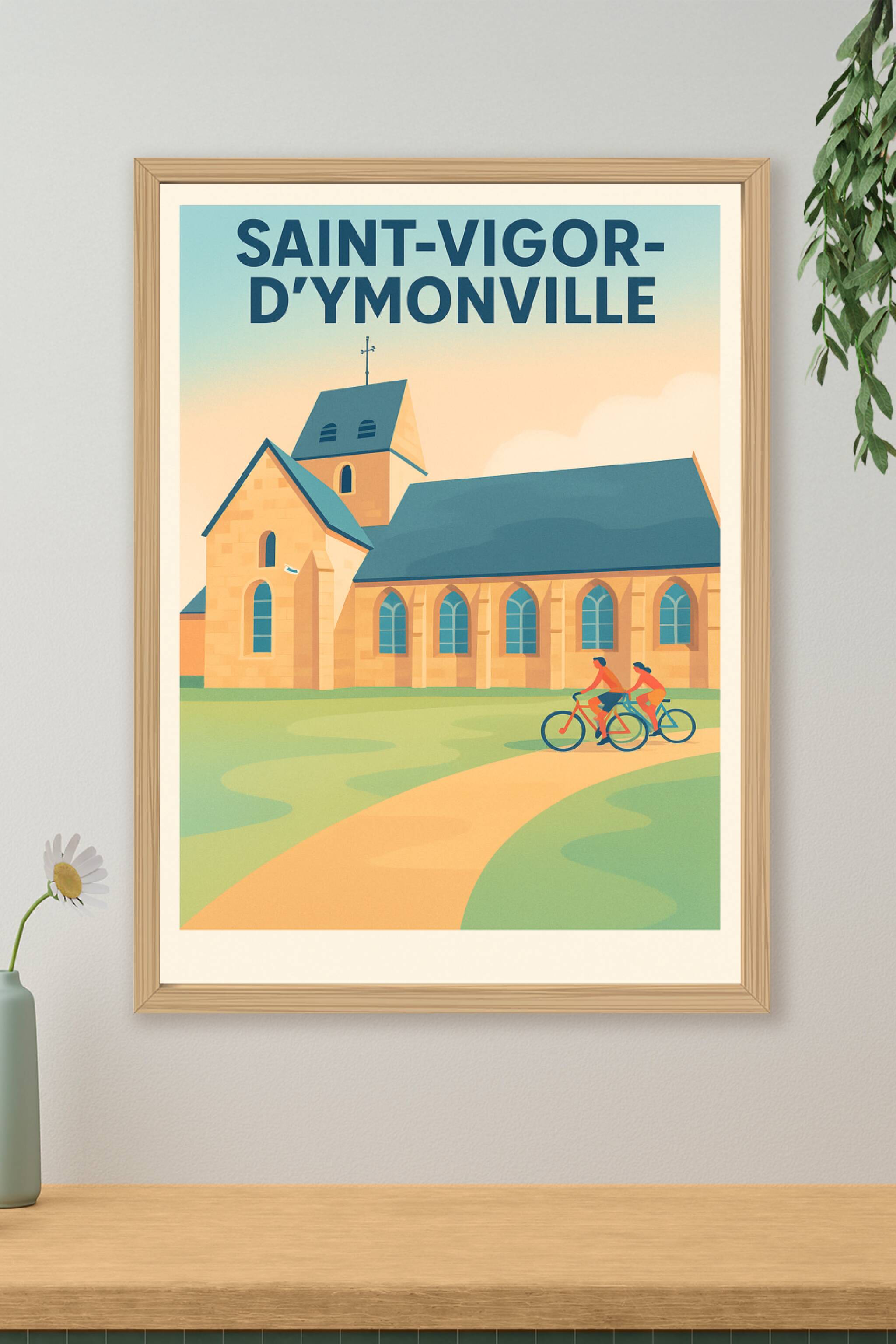 Affiche de Saint-Vigor-d'Ymonville - Charme et sérénité à vélo