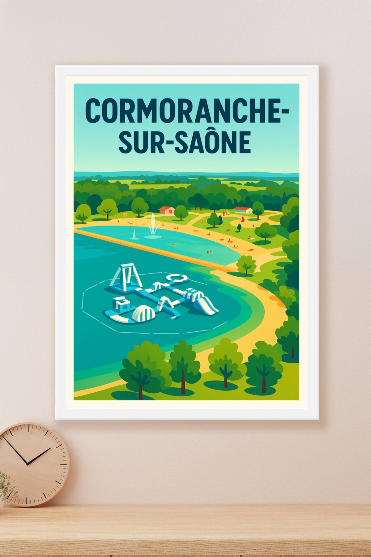 Affiche de Cormoranche-sur-Saône - Un havre de nature et de loisirs en bord de Saône