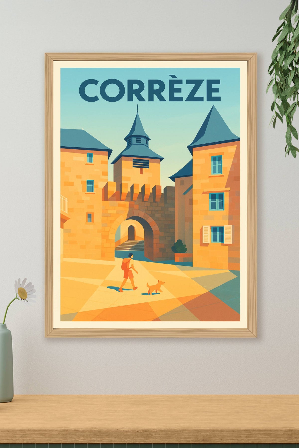 Affiche de Corrèze - Plaisirs d'un patrimoine ensoleillé