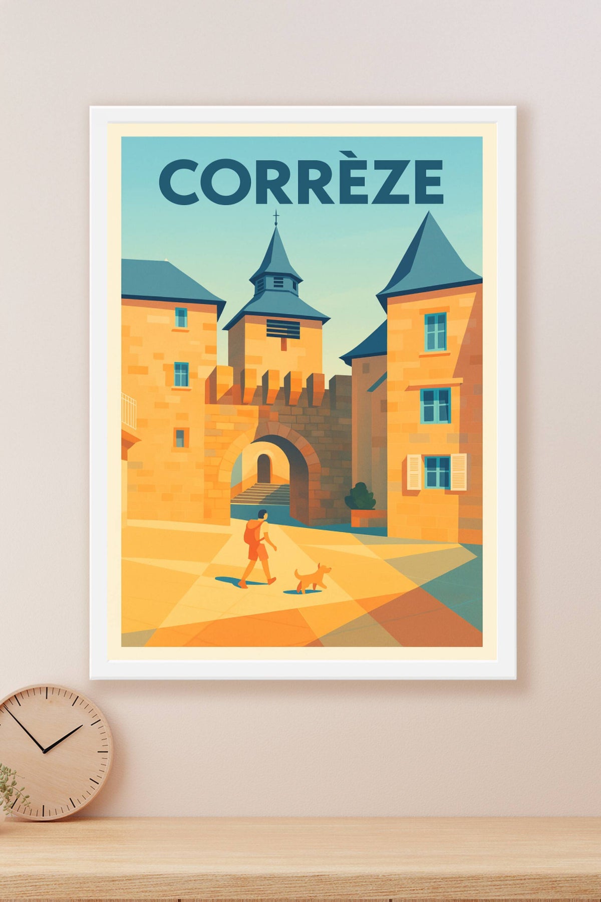 Affiche de Corrèze - Plaisirs d'un patrimoine ensoleillé