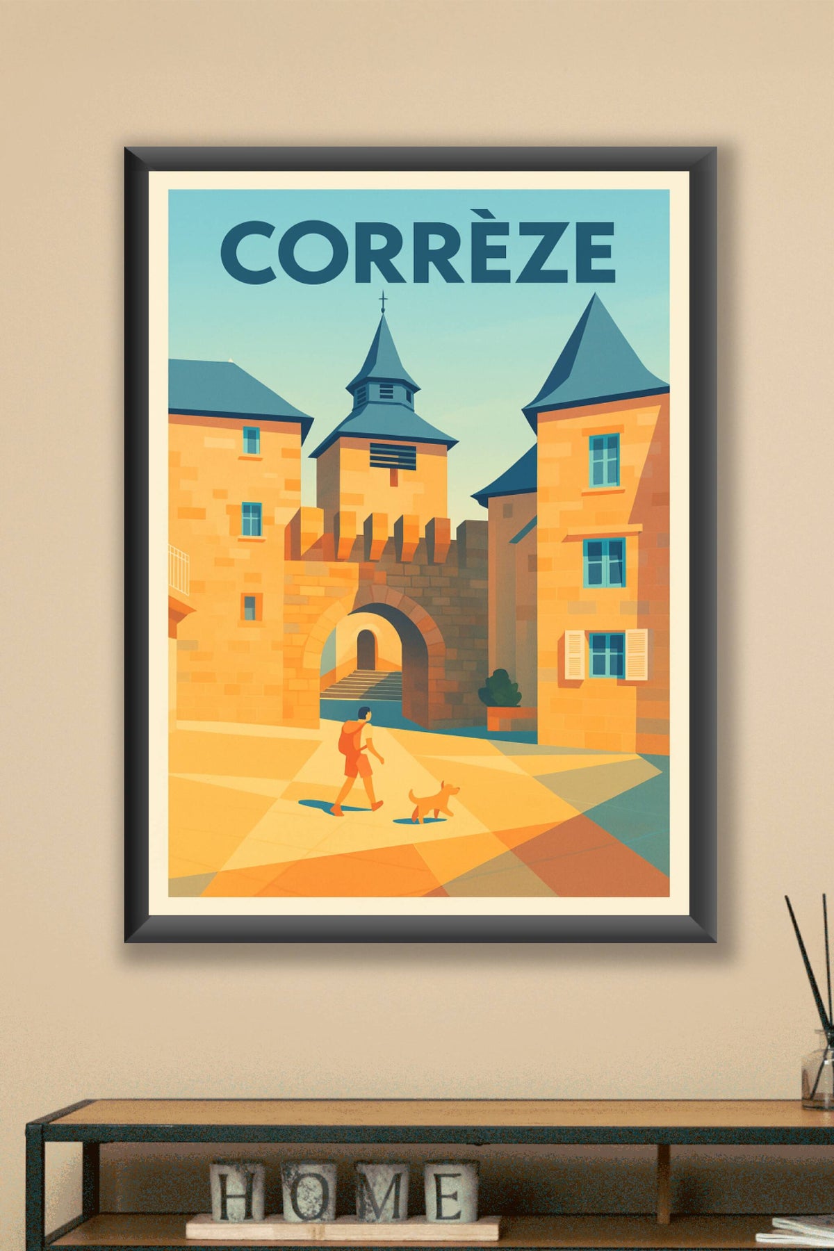 Affiche de Corrèze - Plaisirs d'un patrimoine ensoleillé