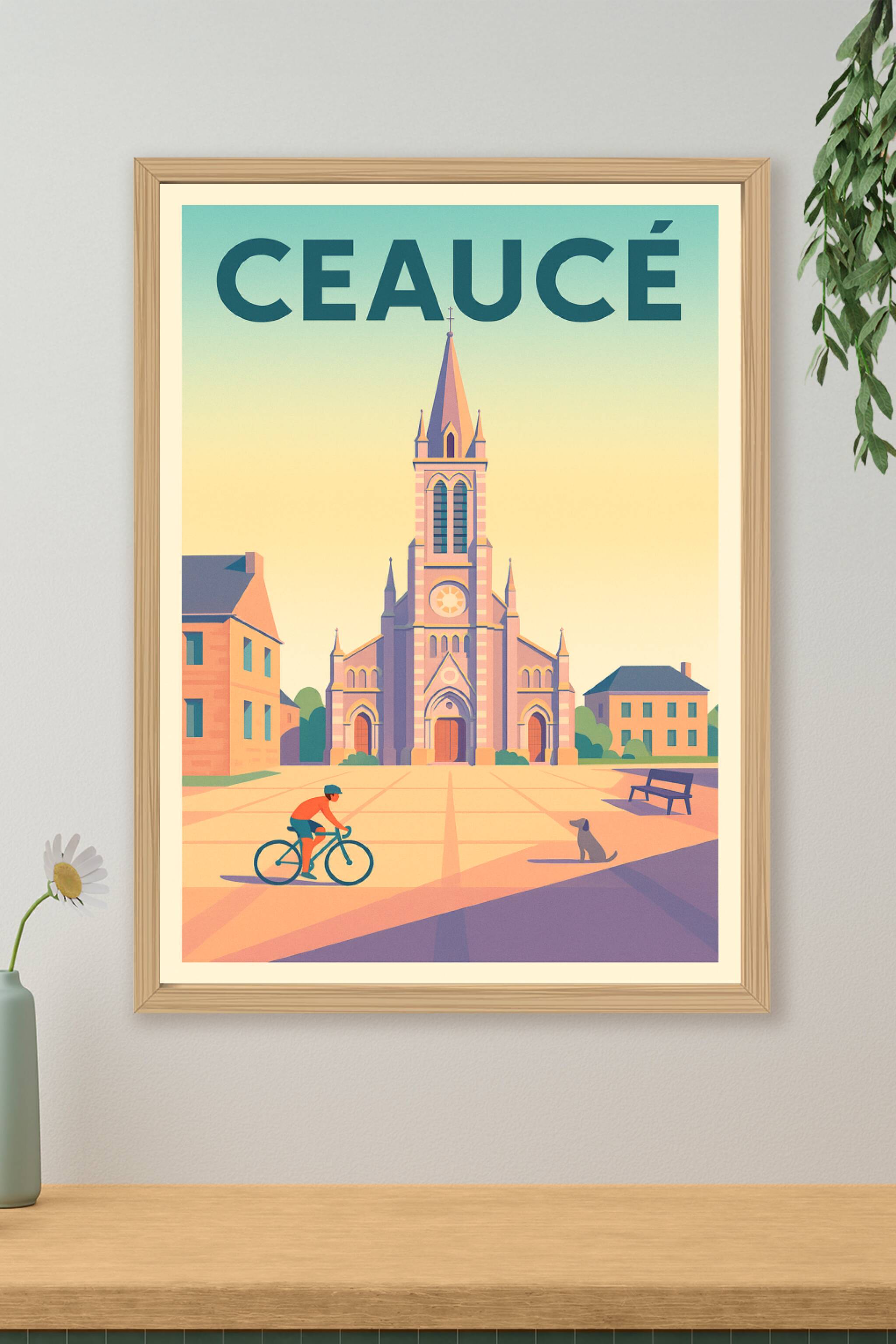 Affiche de Ceaucé - L'élégance d'une place paisible