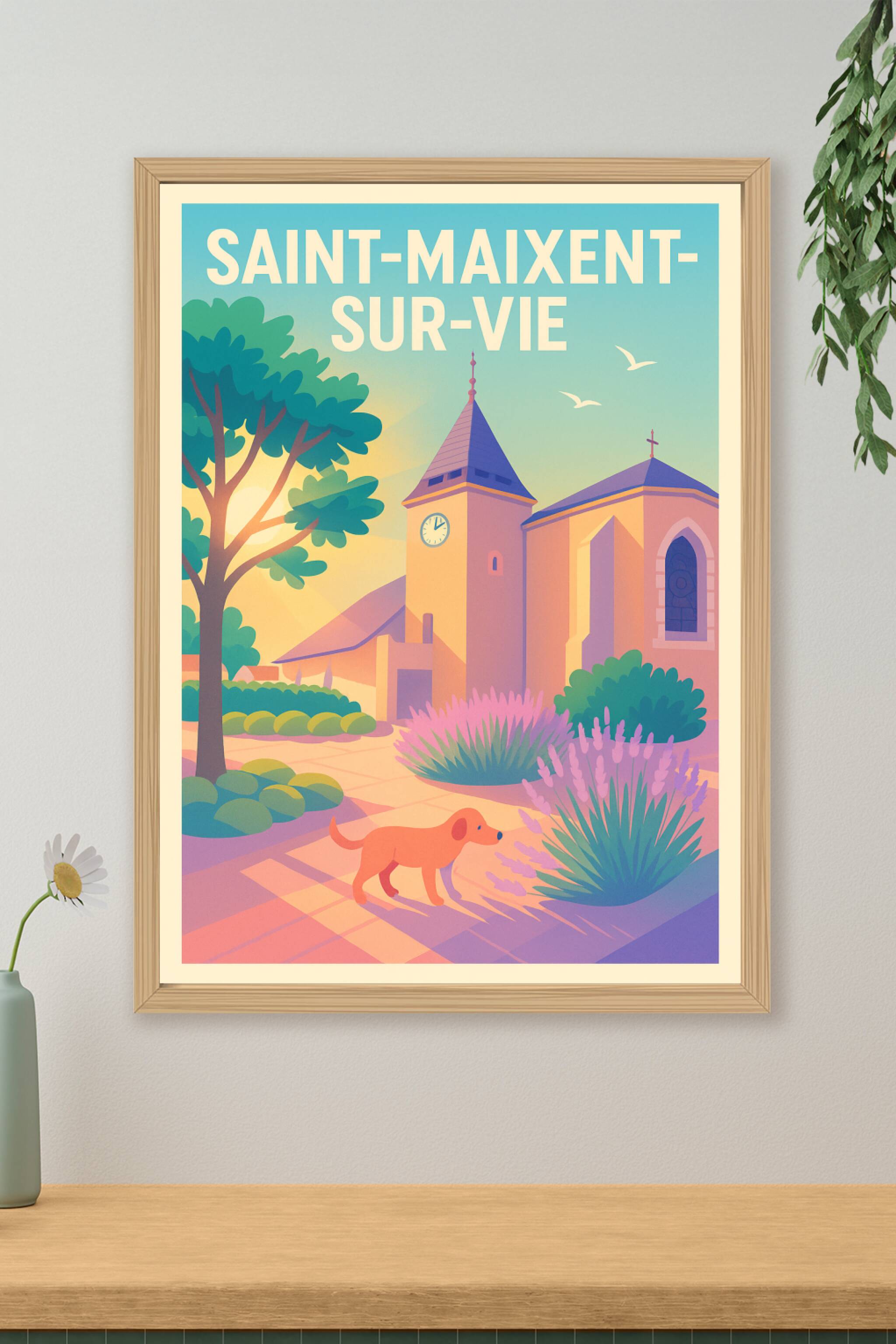 Affiche de Saint-Maixent-sur-Vie - Douceur et Sérénité en Pays Vendéen