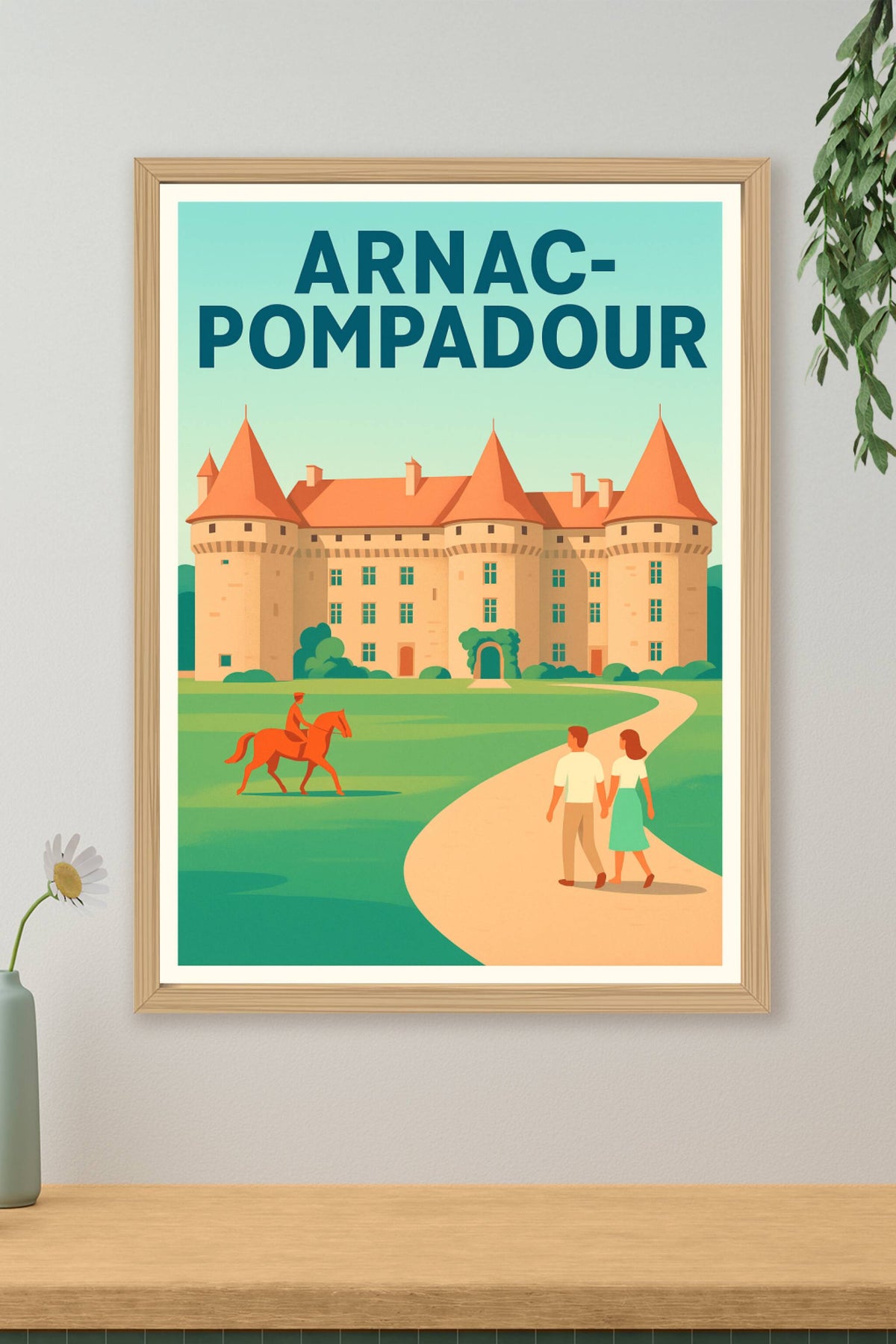 Affiche de Arnac-Pompadour - L'élégance du château et de la nature