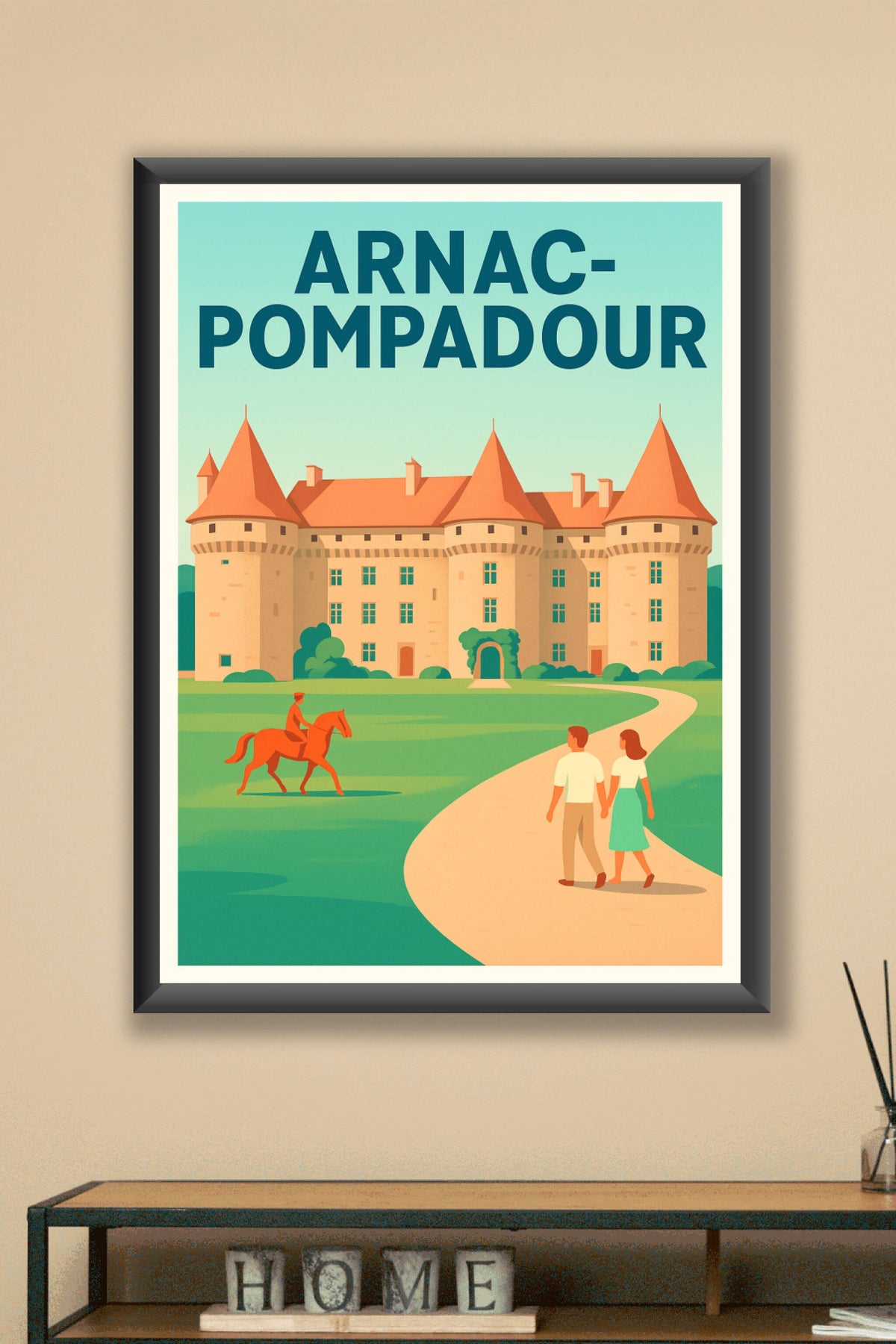 Affiche de Arnac-Pompadour - L'élégance du château et de la nature