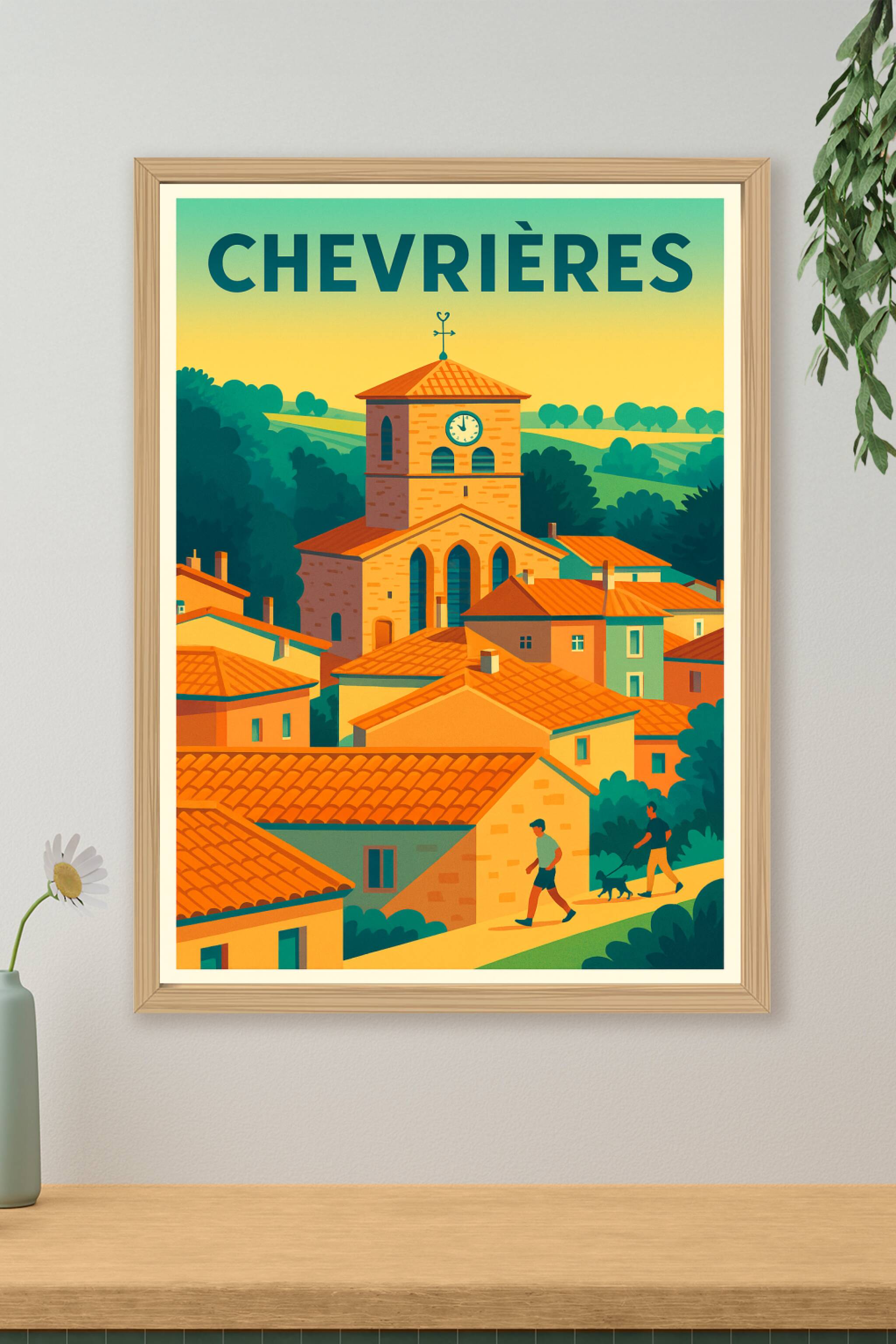 Affiche de Chevrières - Charme provençal et douceur de vivre