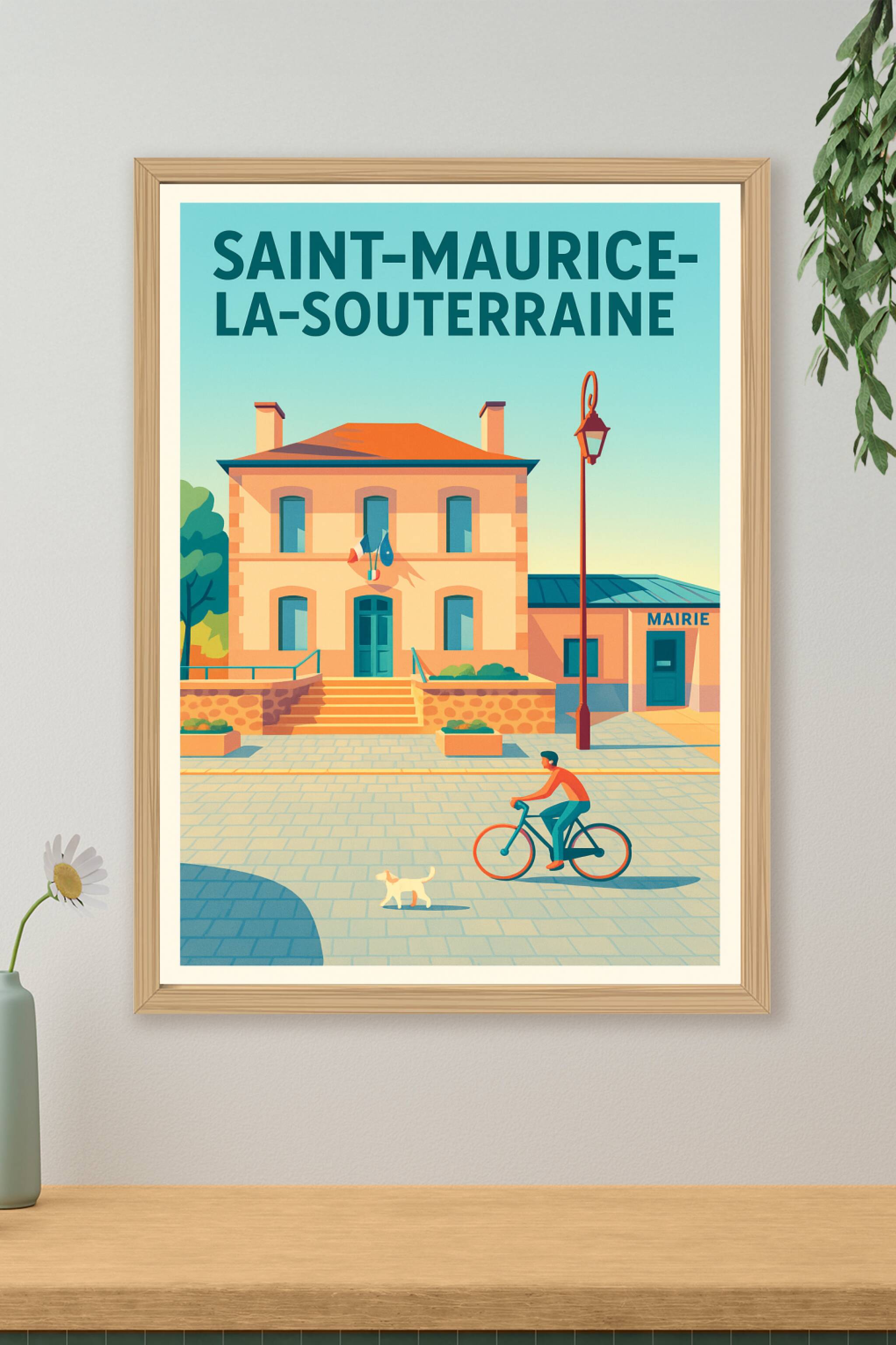 Affiche de Saint-Maurice-la-Souterraine - Charme et sérénité au cœur du village