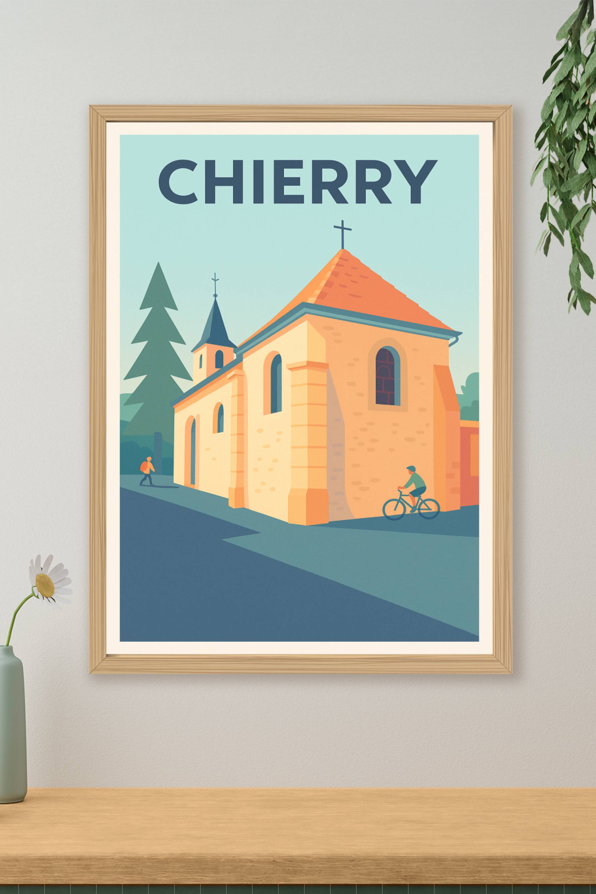 Affiche de Chierry - L'élégance paisible d'un village français