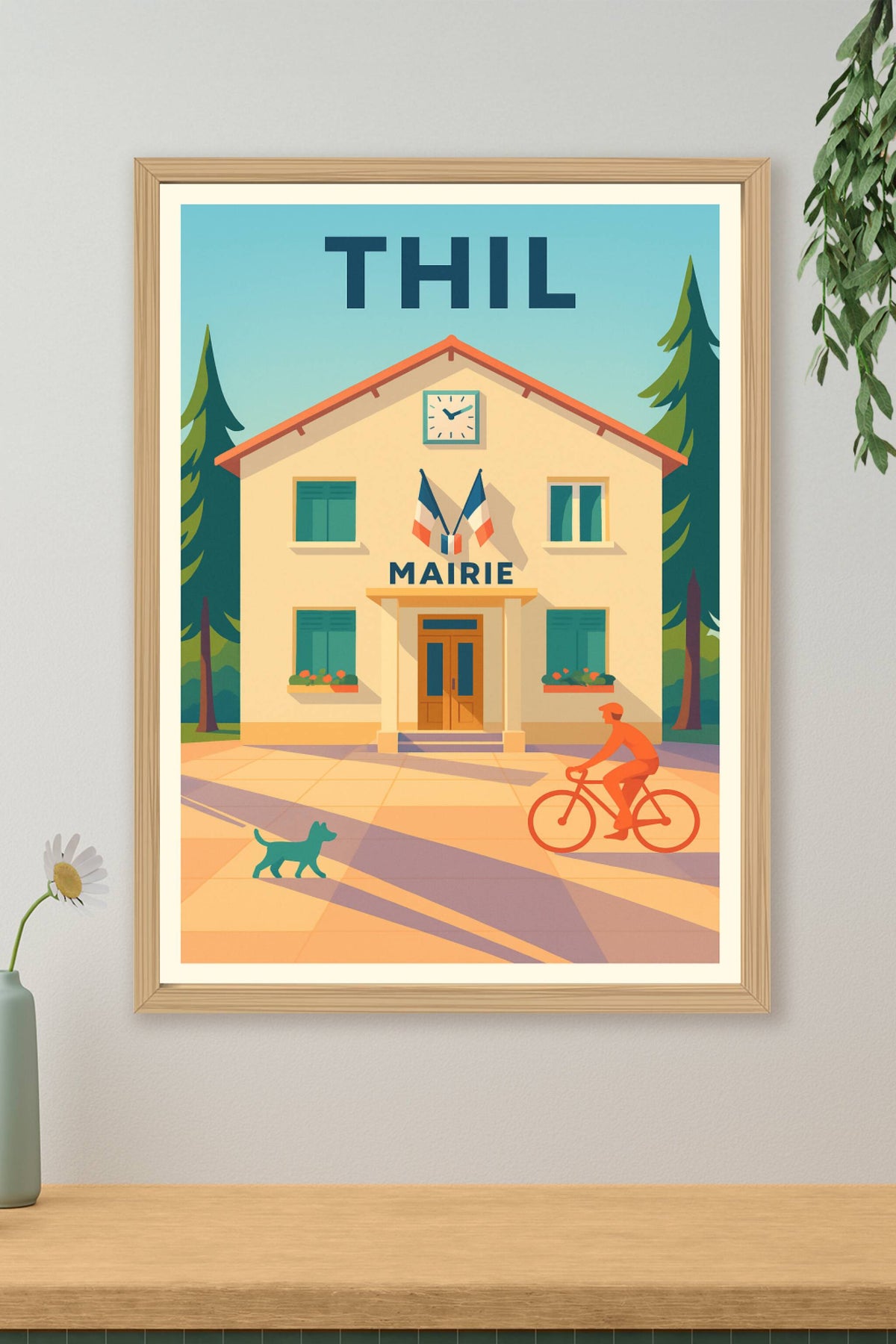 Affiche de Thil - Charme Paisible de la Mairie au Soleil
