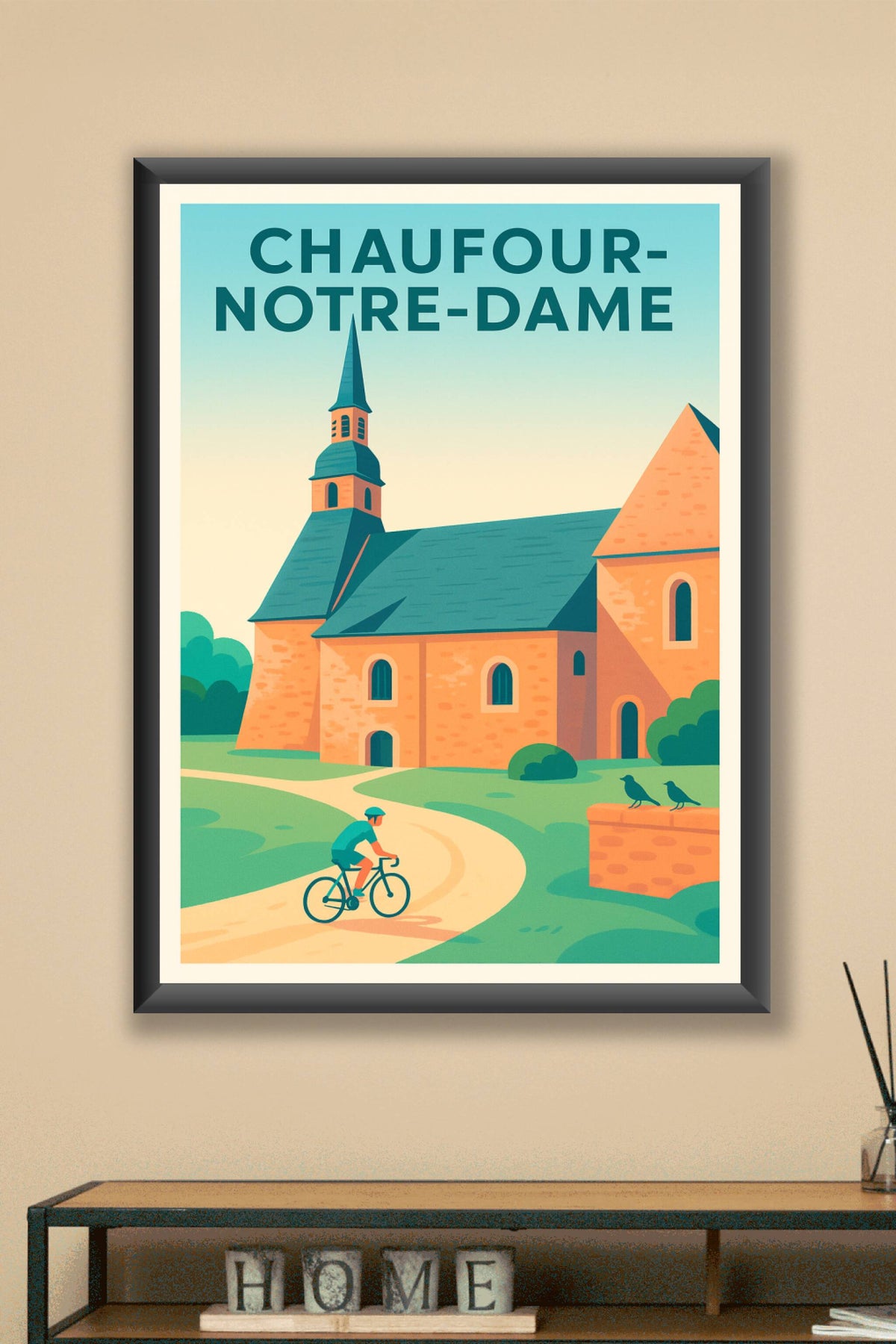 Affiche de Chaufour-Notre-Dame - Charme bucolique et patrimoine à vélo