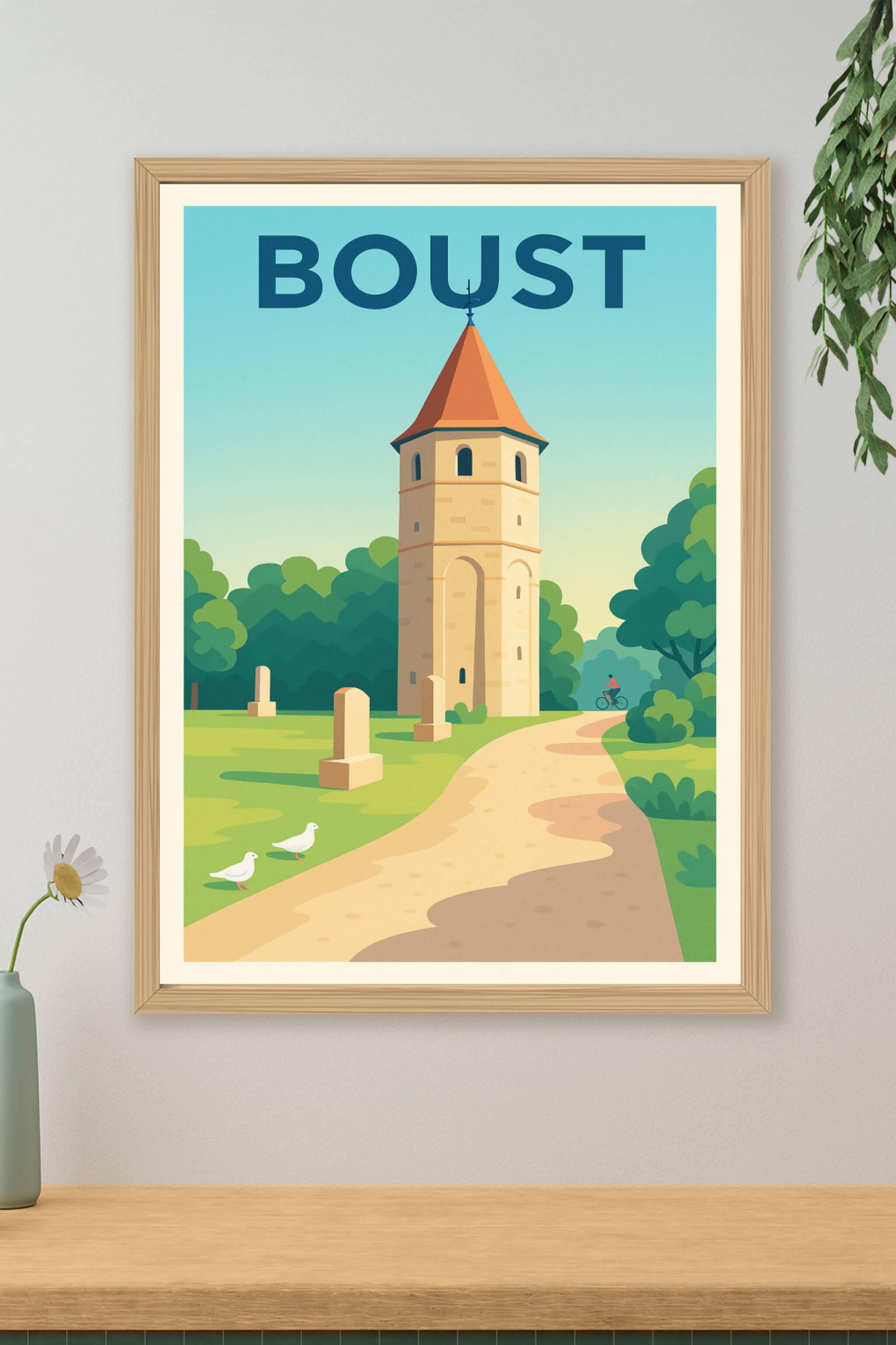 Affiche de Boust - Sérénité au cœur de la nature lorraine