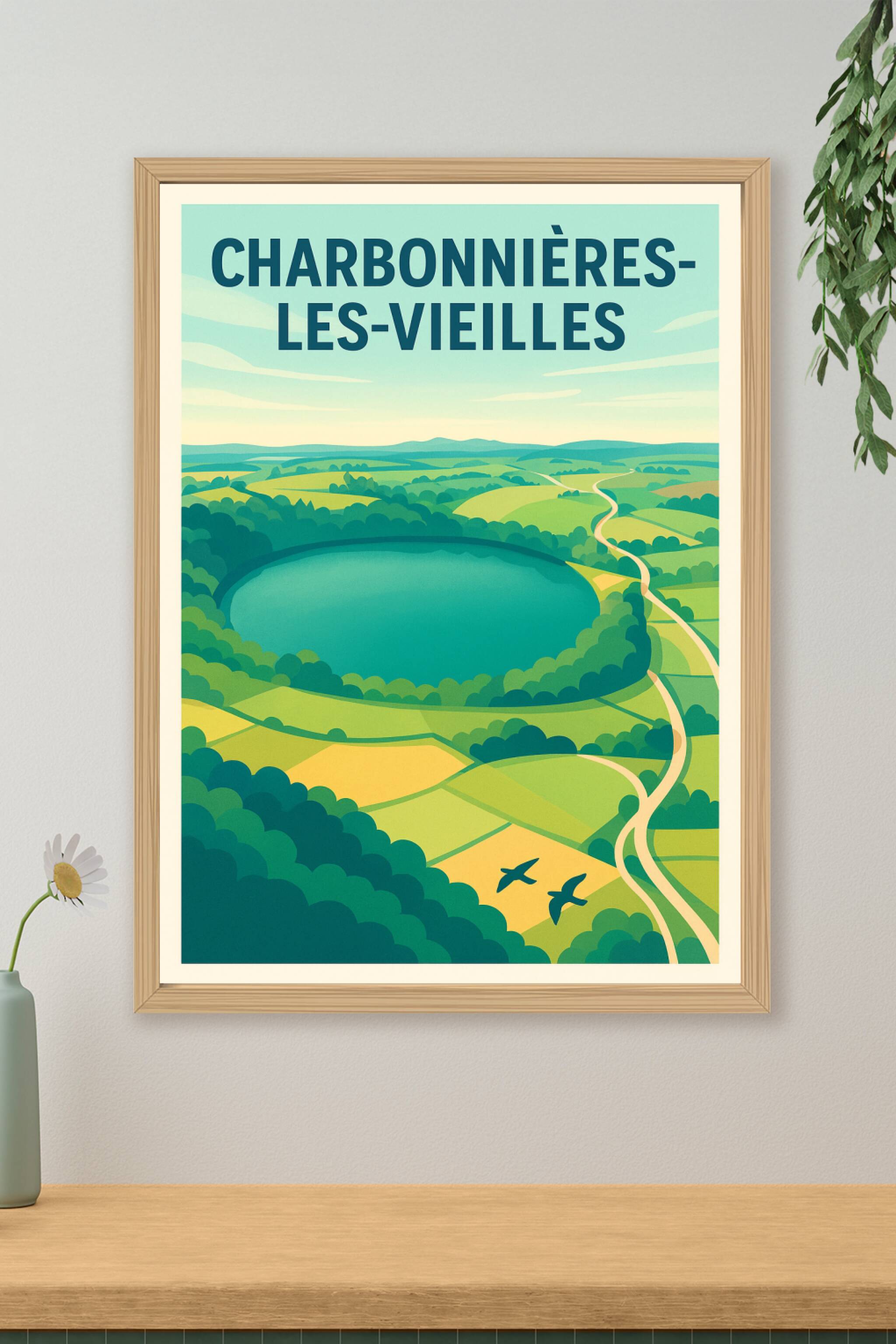 Affiche de Charbonnières-les-Vieilles - Harmonie naturelle et sérénité au cœur de l'Auvergne