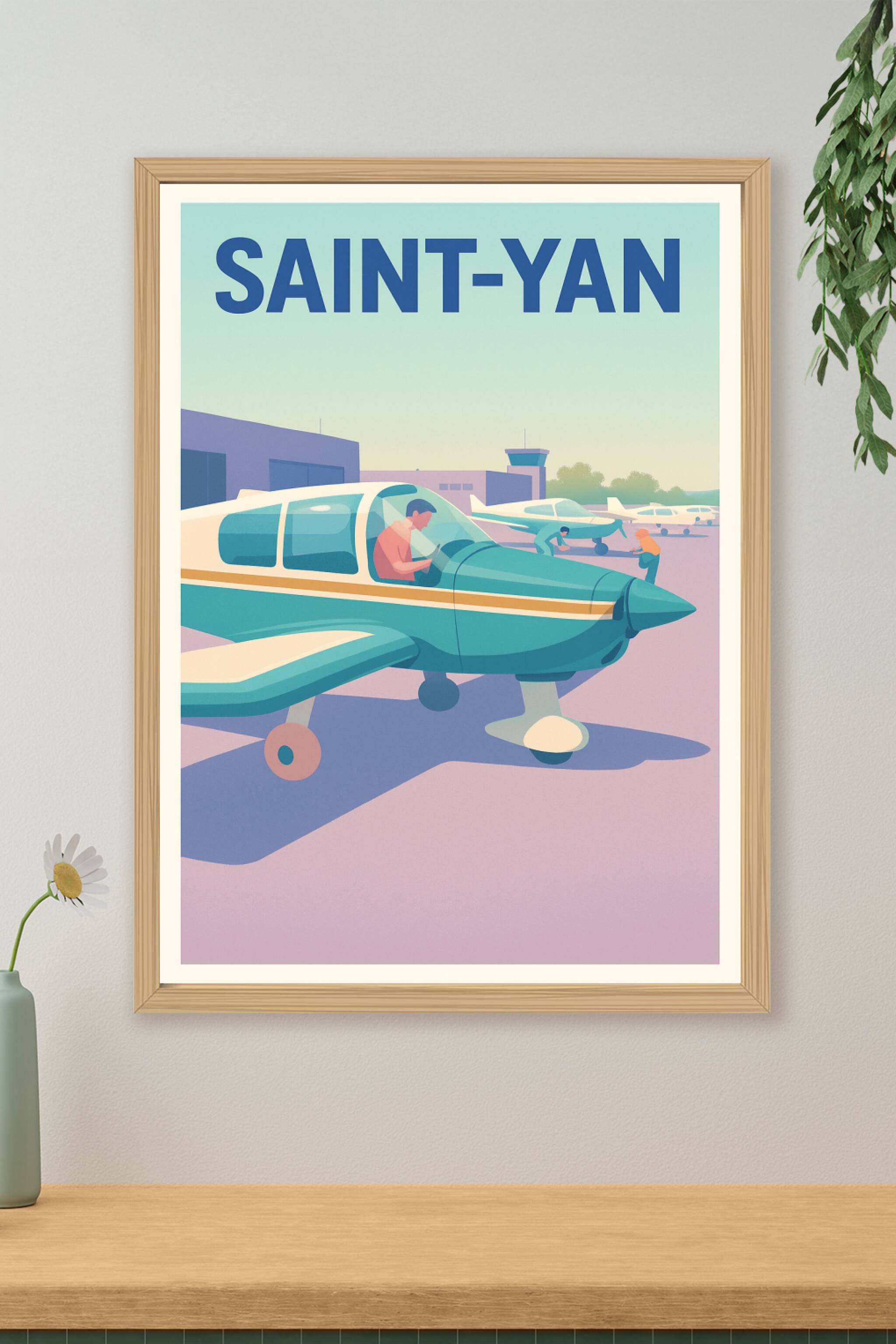 Affiche de Saint-Yan - L'escale des passionnés d'aviation