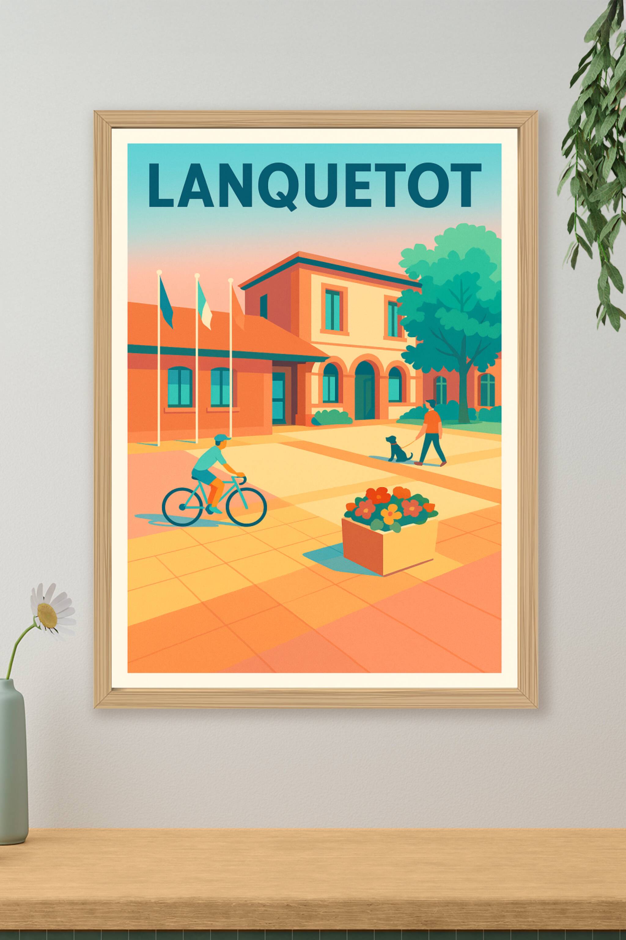 Affiche de Lanquetot - L'art de vivre au cœur du village