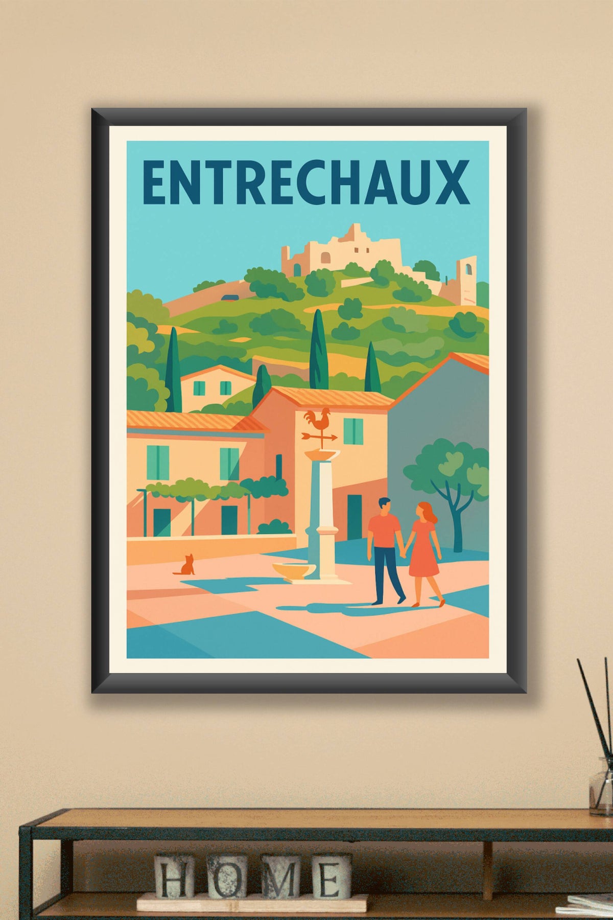 Affiche de Entrechaux - Charme provençal au cœur du Vaucluse