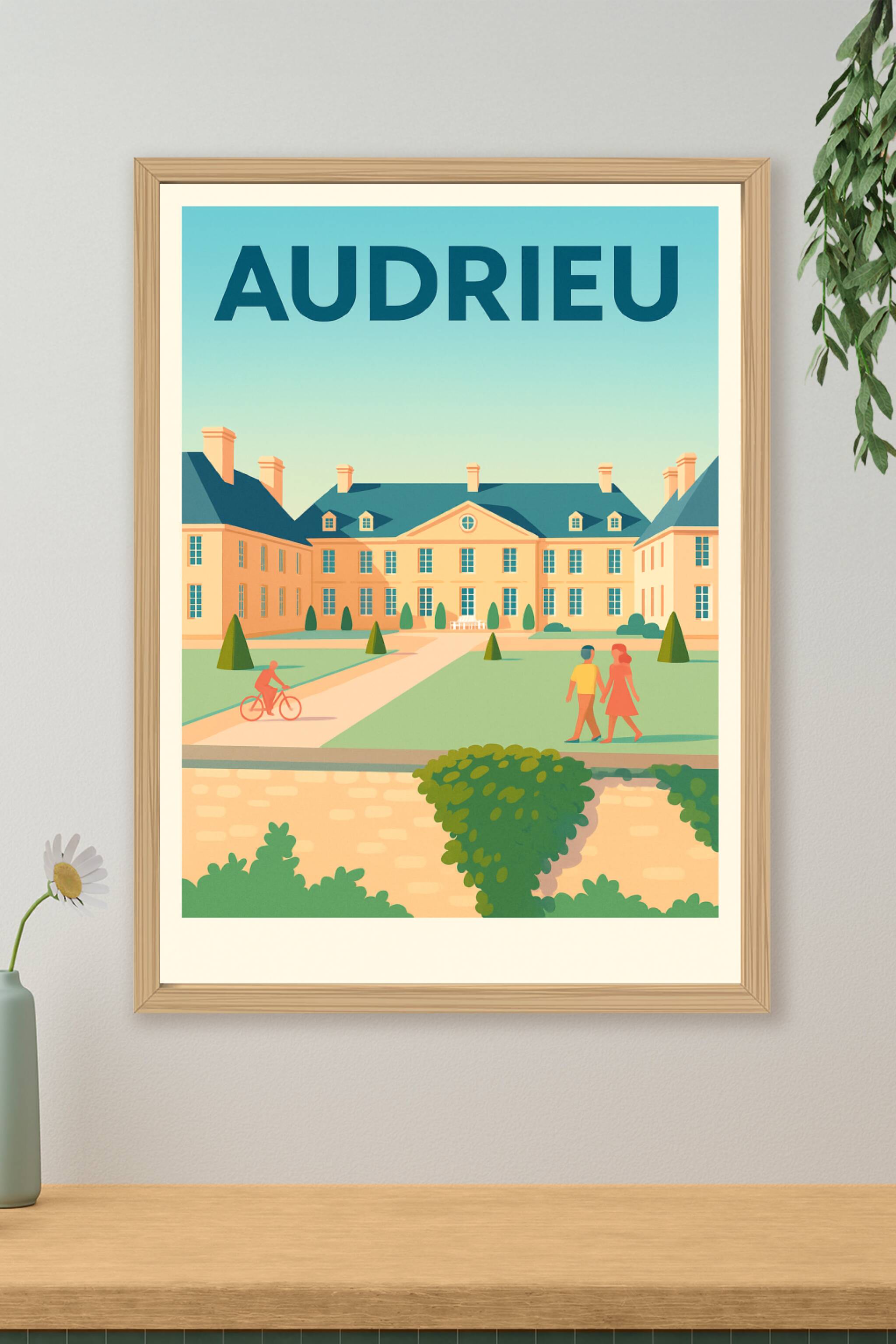 Affiche de Audrieu - Élégance et sérénité du château normand