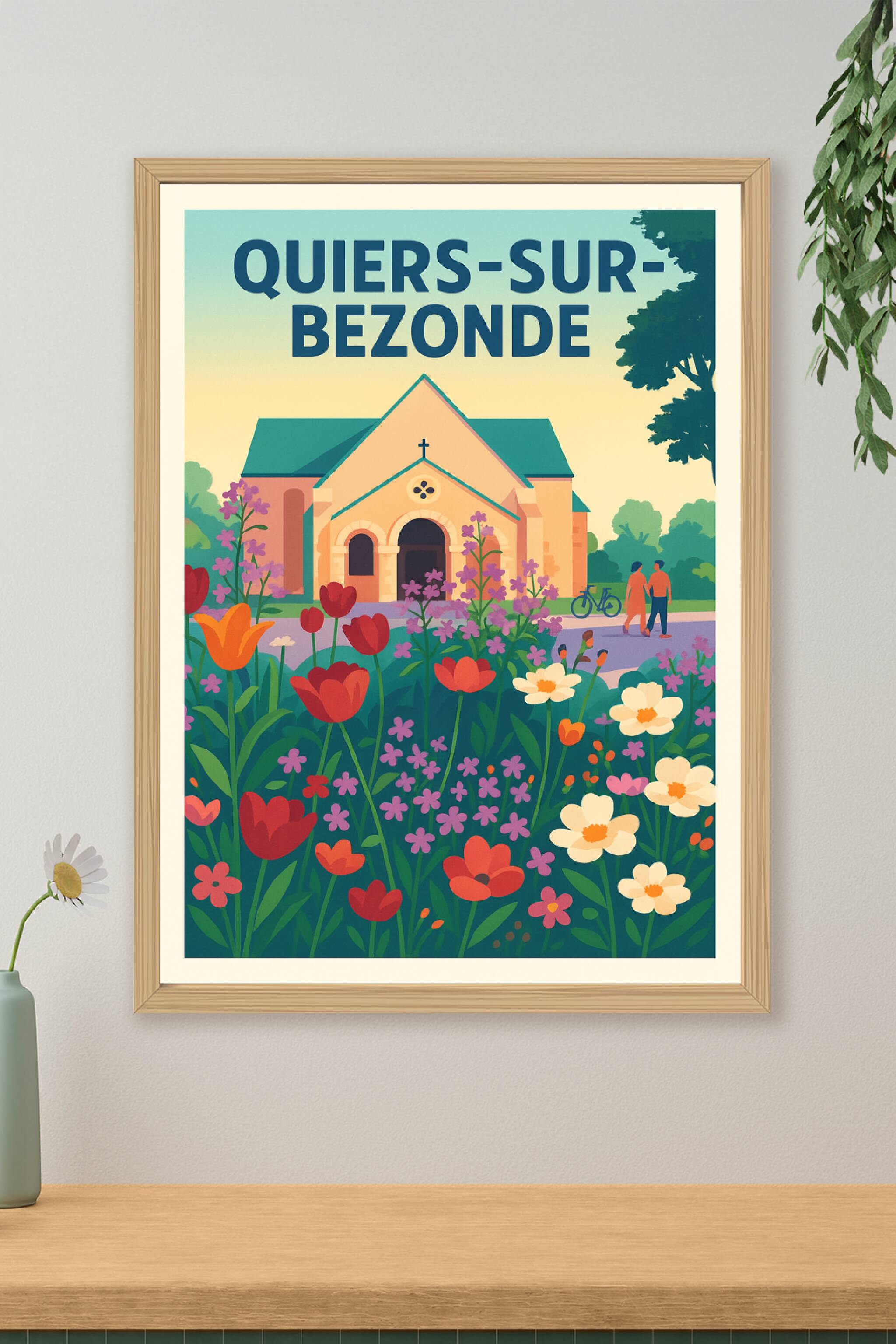 Affiche de Quiers-sur-Bezonde - Un écrin de fleurs et de sérénité