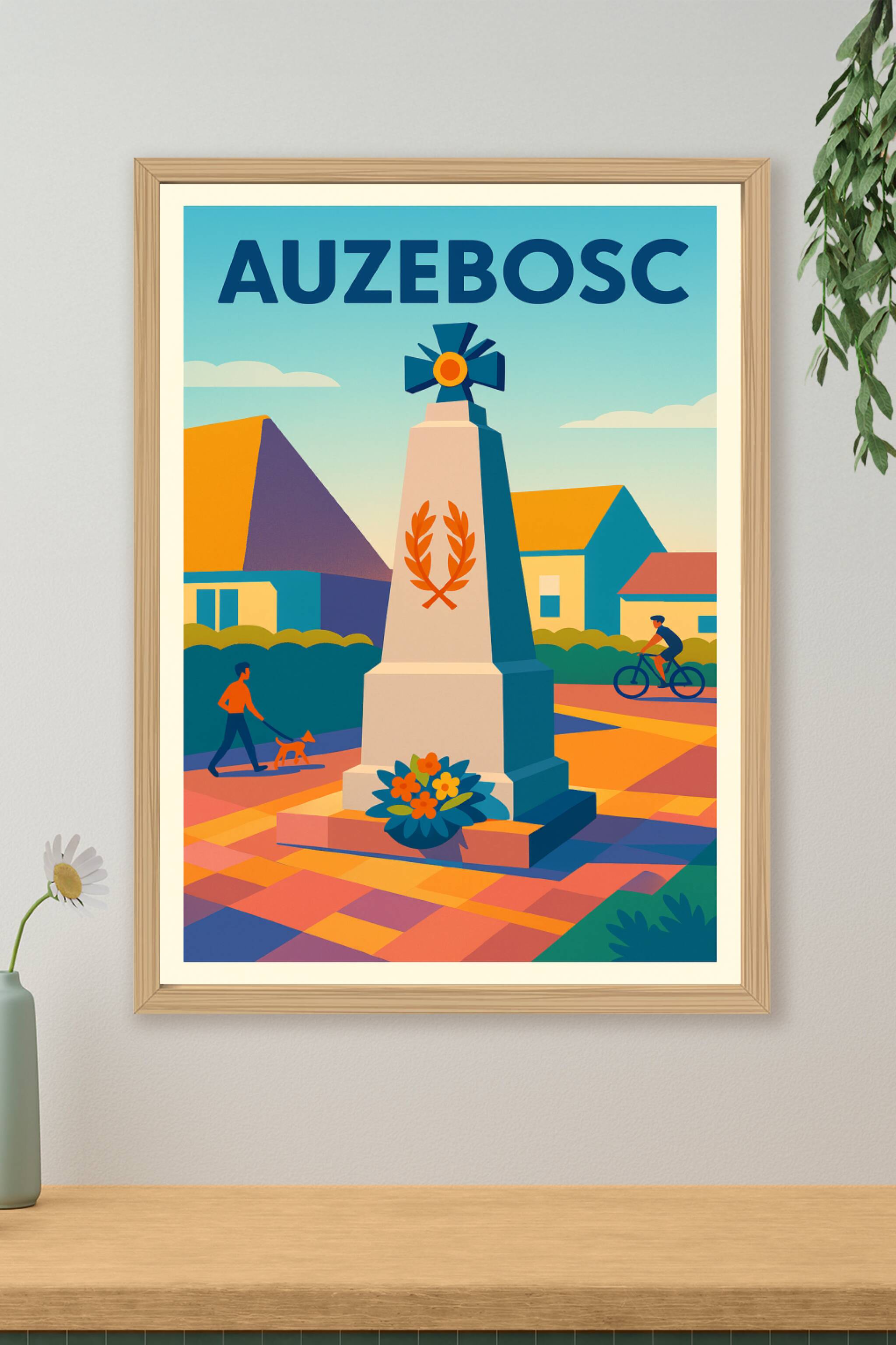 Affiche de Auzebosc - Charme paisible et couleurs vibrantes