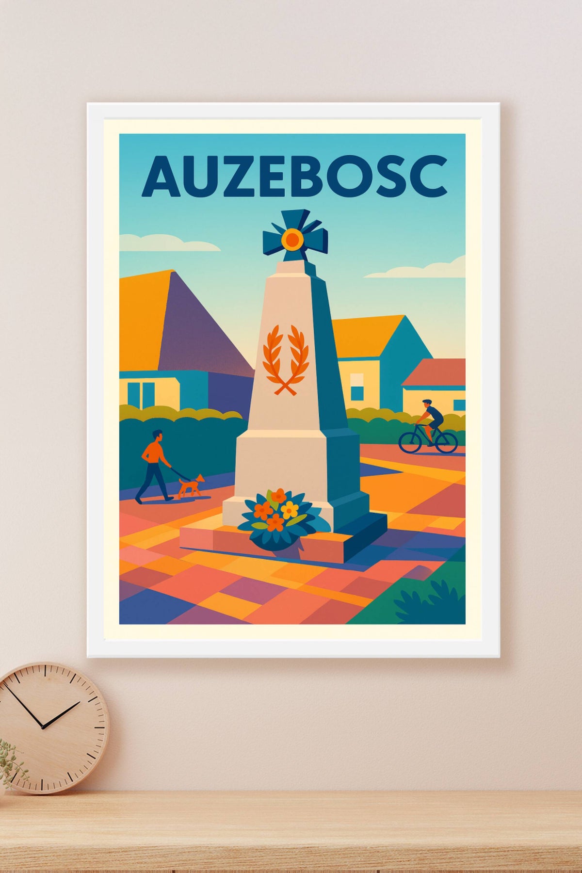 Affiche de Auzebosc - Charme paisible et couleurs vibrantes