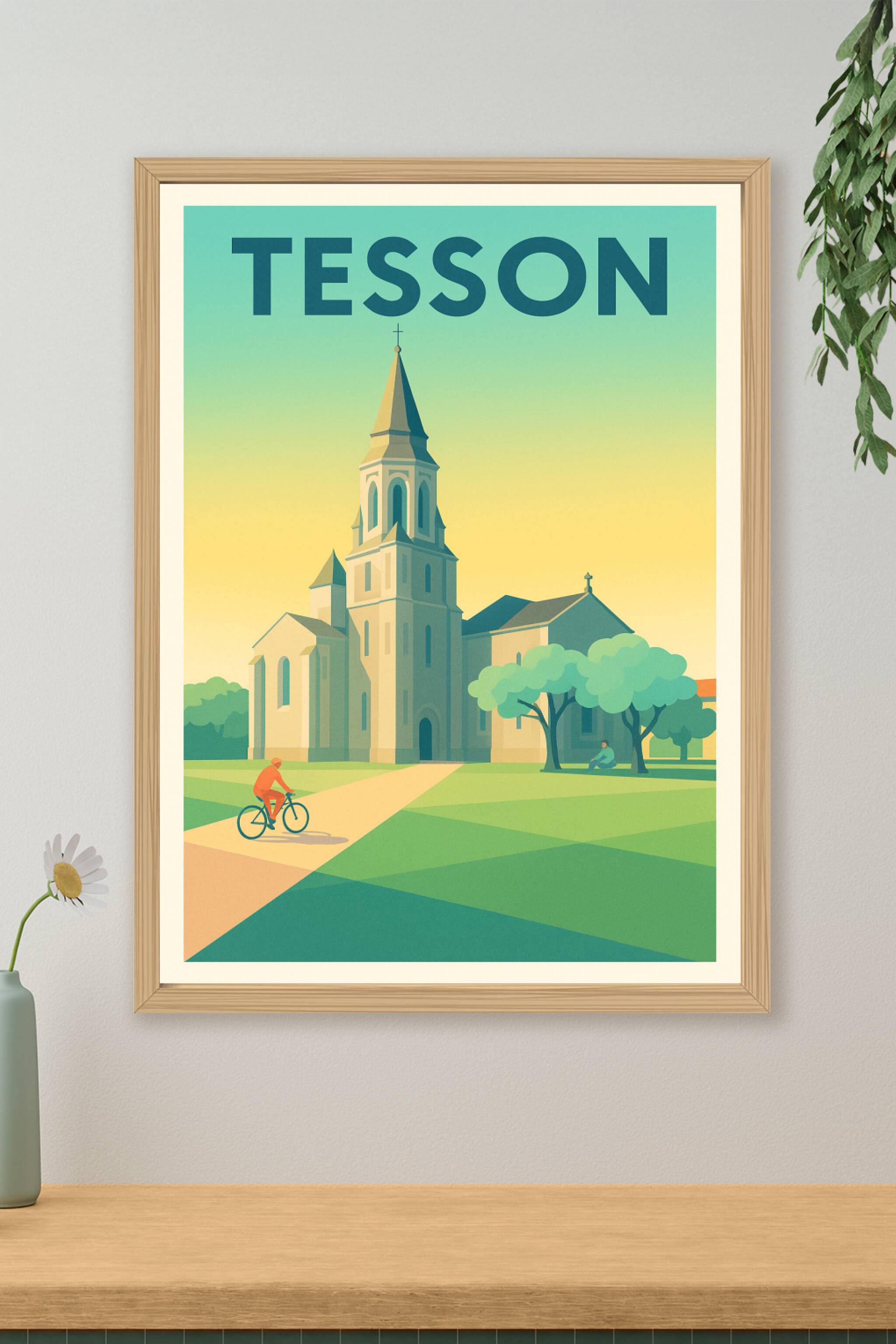 Affiche de Tesson - Charme tranquille au cœur du village
