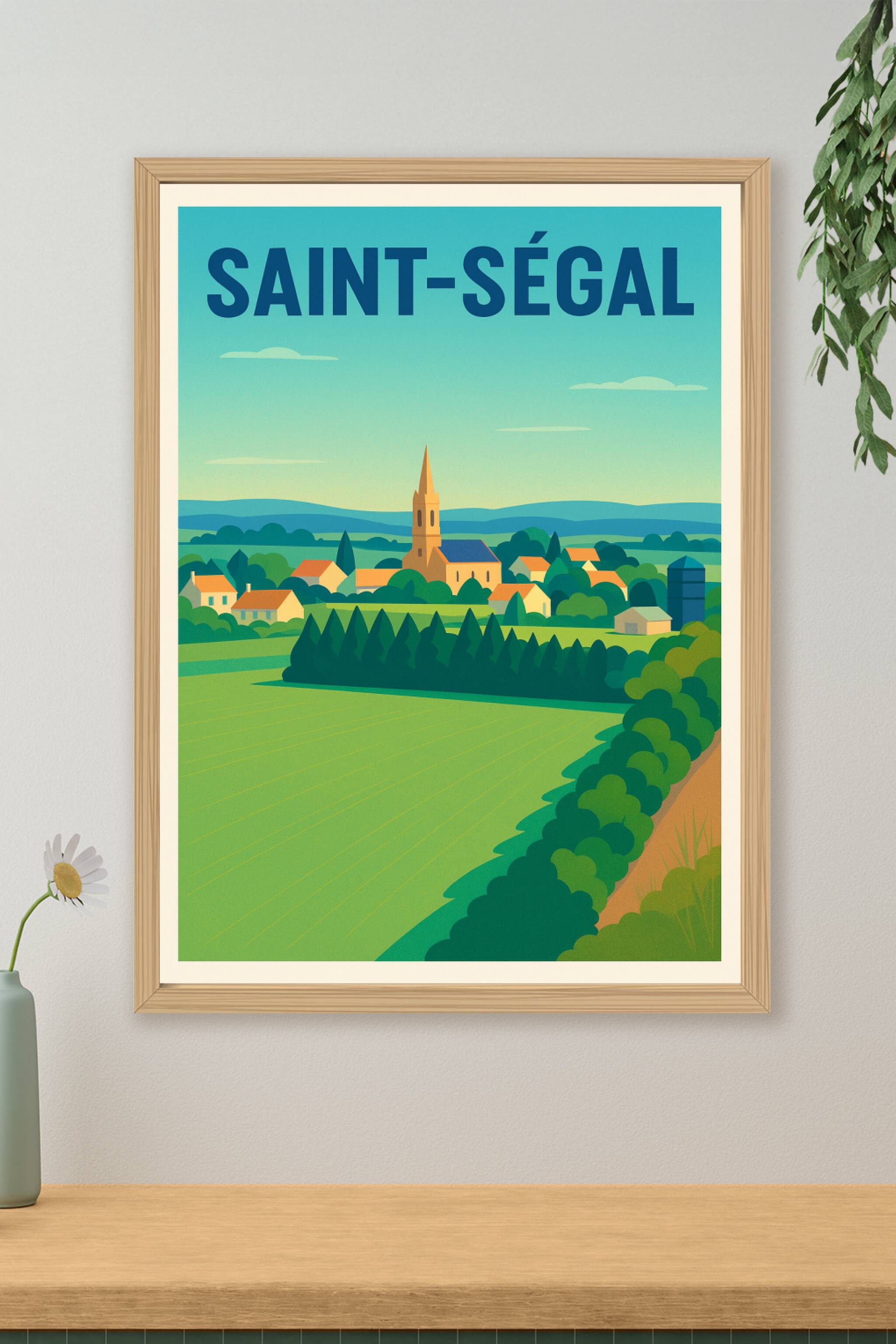 Affiche de Saint-Ségal - Charme paisible de la campagne bretonne