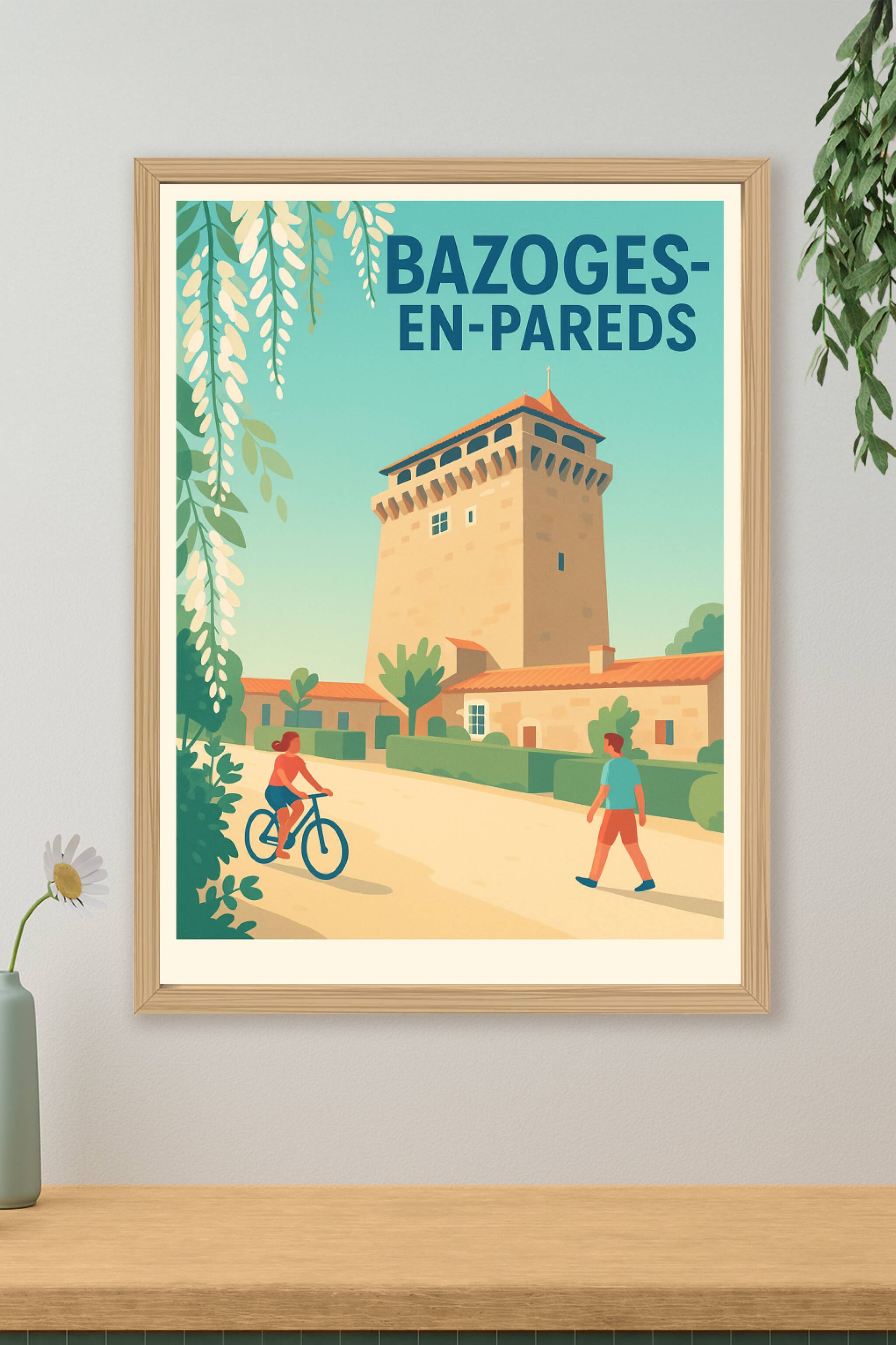 Affiche de Bazoges-en-Pareds - L'élégance tranquille d'un village historique