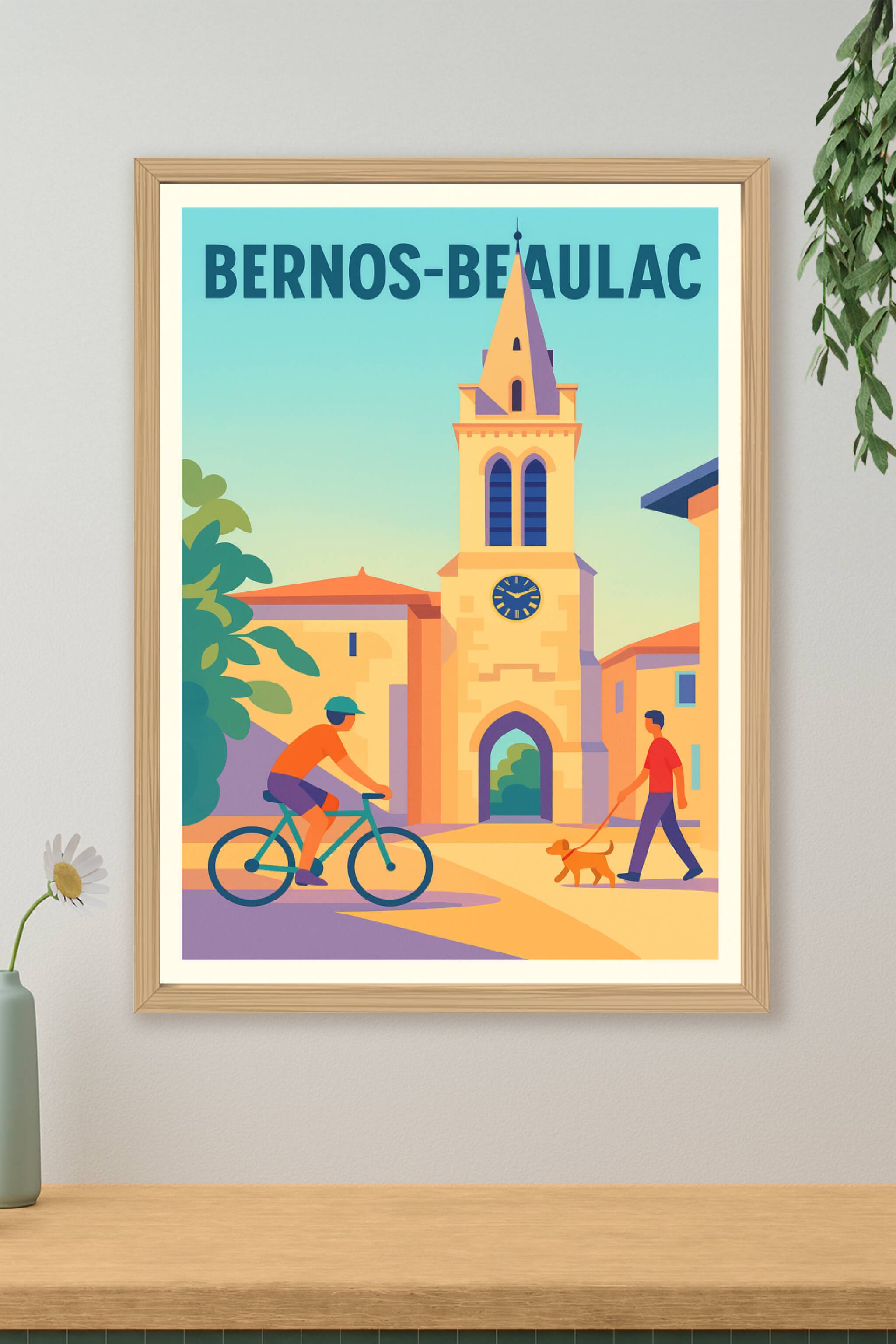 Affiche de Bernos-Beaulac - Charme et Douceur de Vie en Nouvelle-Aquitaine