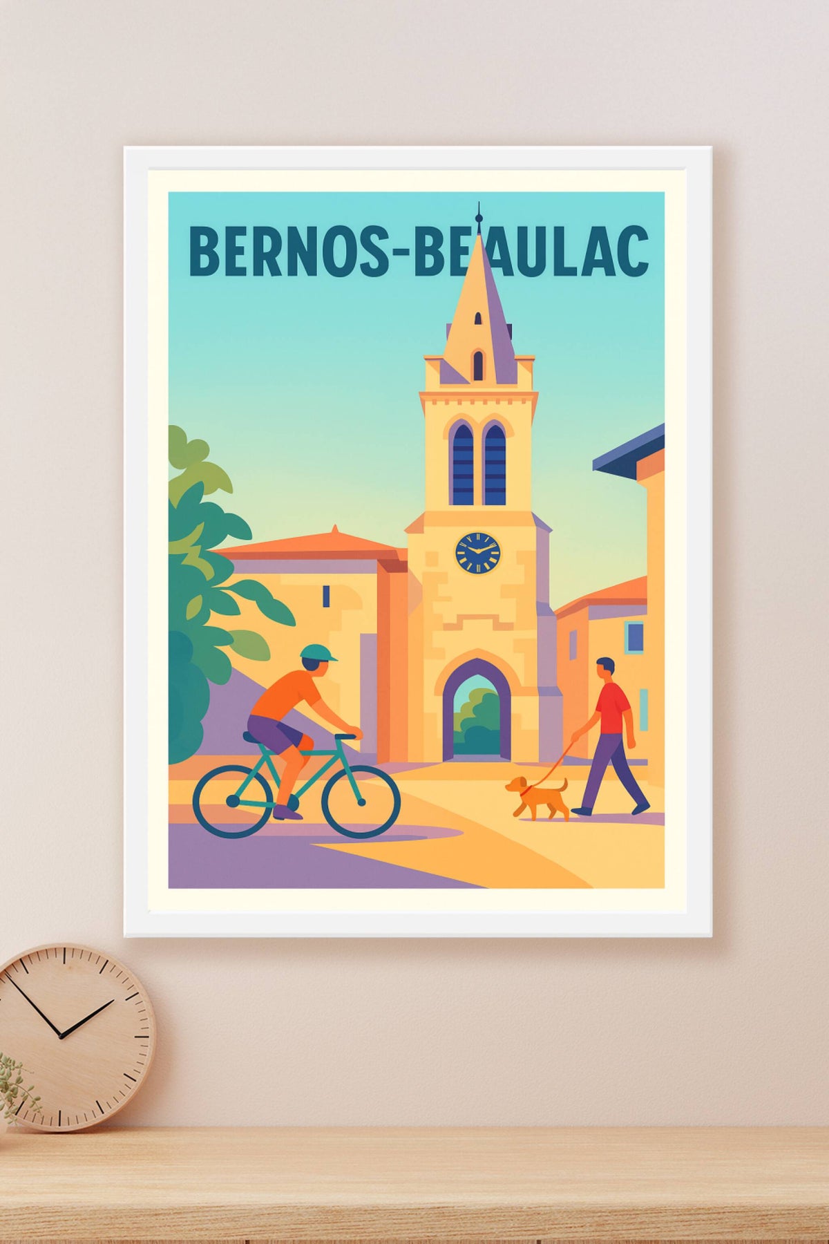 Affiche de Bernos-Beaulac - Charme et Douceur de Vie en Nouvelle-Aquitaine