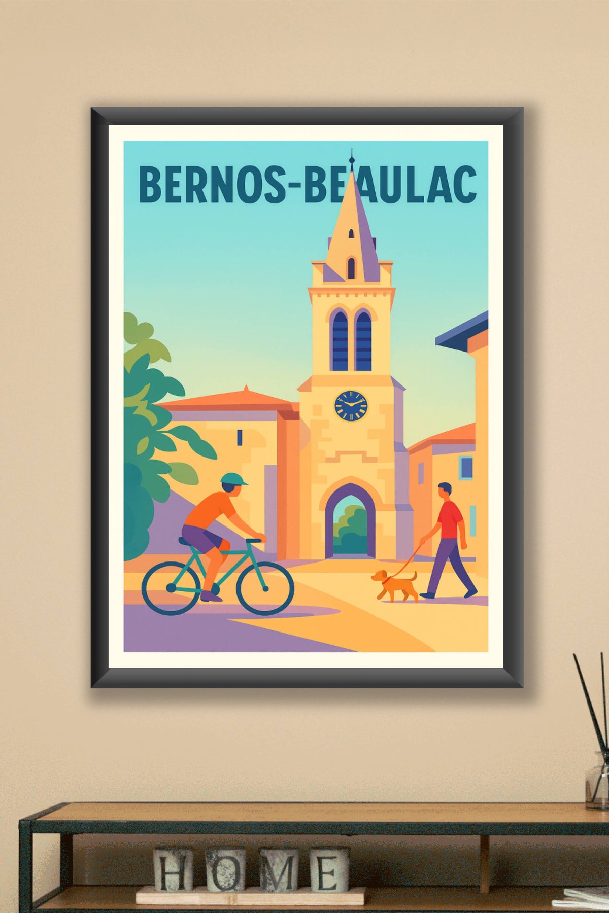Affiche de Bernos-Beaulac - Charme et Douceur de Vie en Nouvelle-Aquitaine