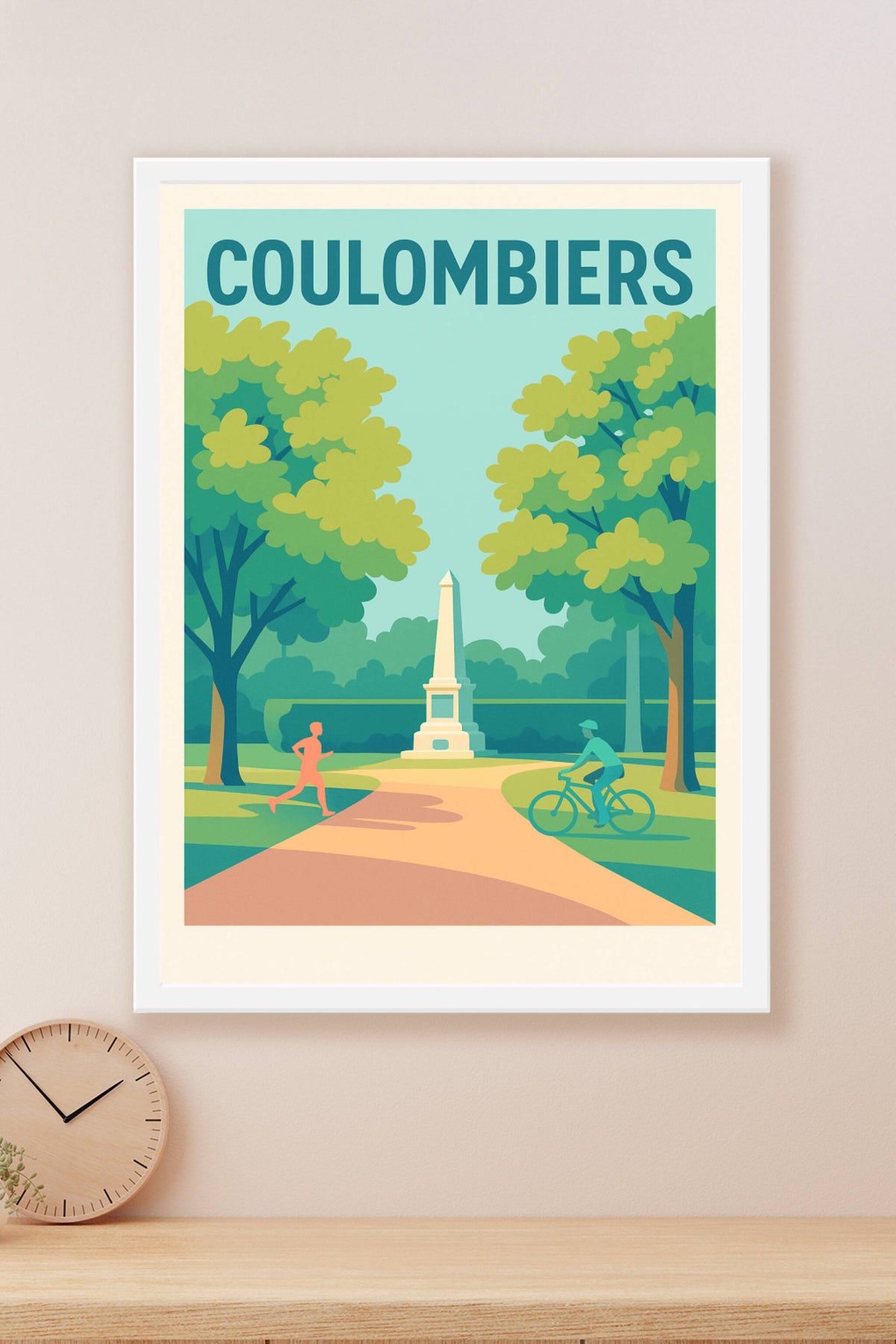 Affiche de Coulombiers - L'essence paisible d'un parc verdoyant