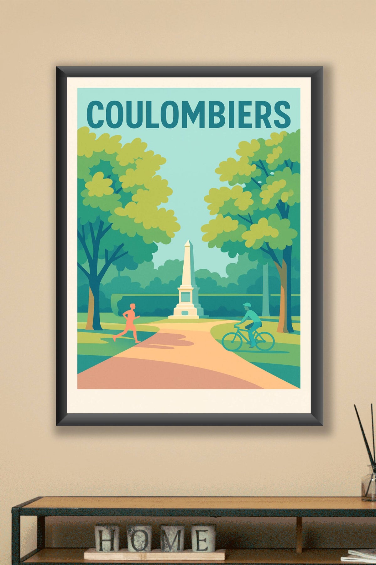 Affiche de Coulombiers - L'essence paisible d'un parc verdoyant