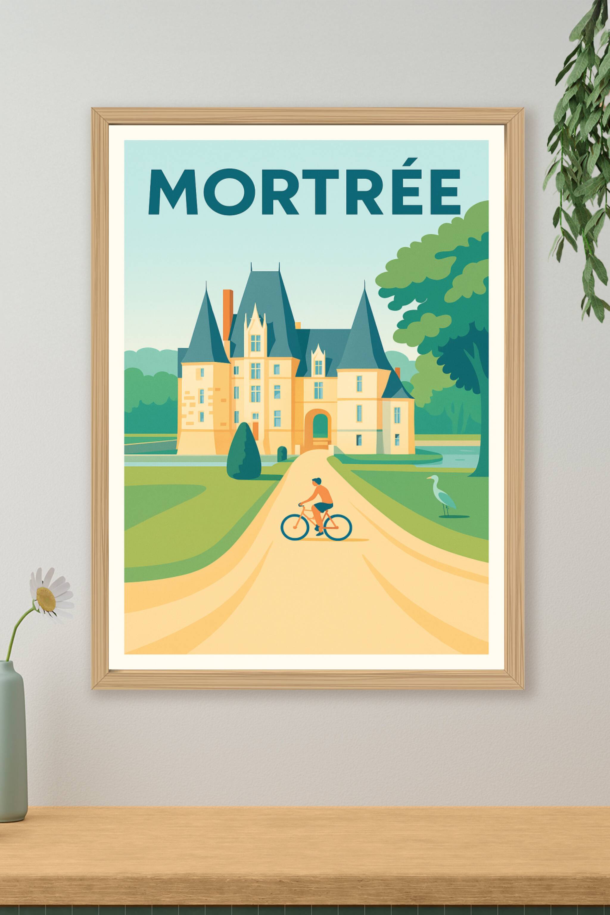 Affiche de Mortrée - Élégance et nature au château